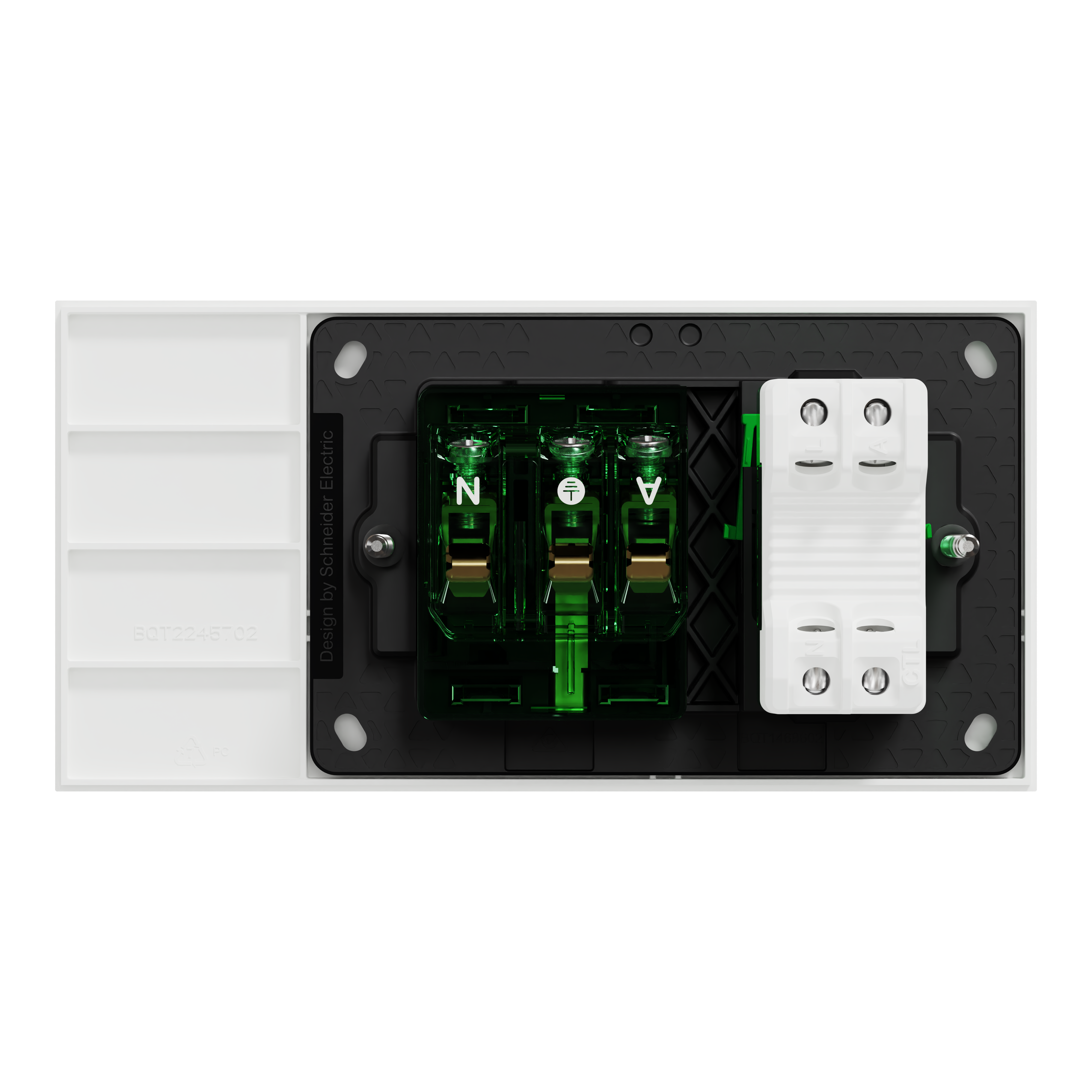 Clipsal Switched socket, Solis, ZigBee, Wiser Connected, Horizontal Mount, 10A