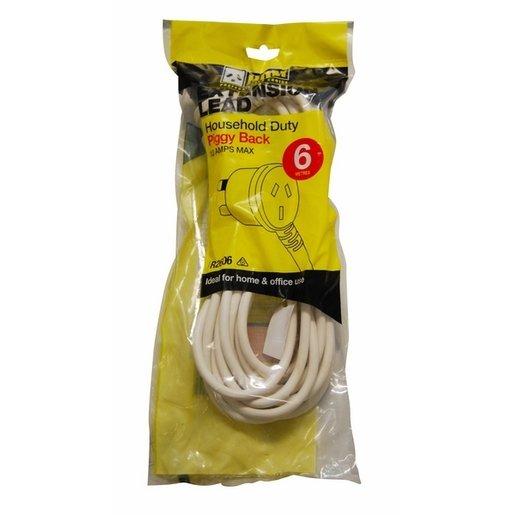 HPM 6Metre Extension Lead - Piggy Back Plug 10A