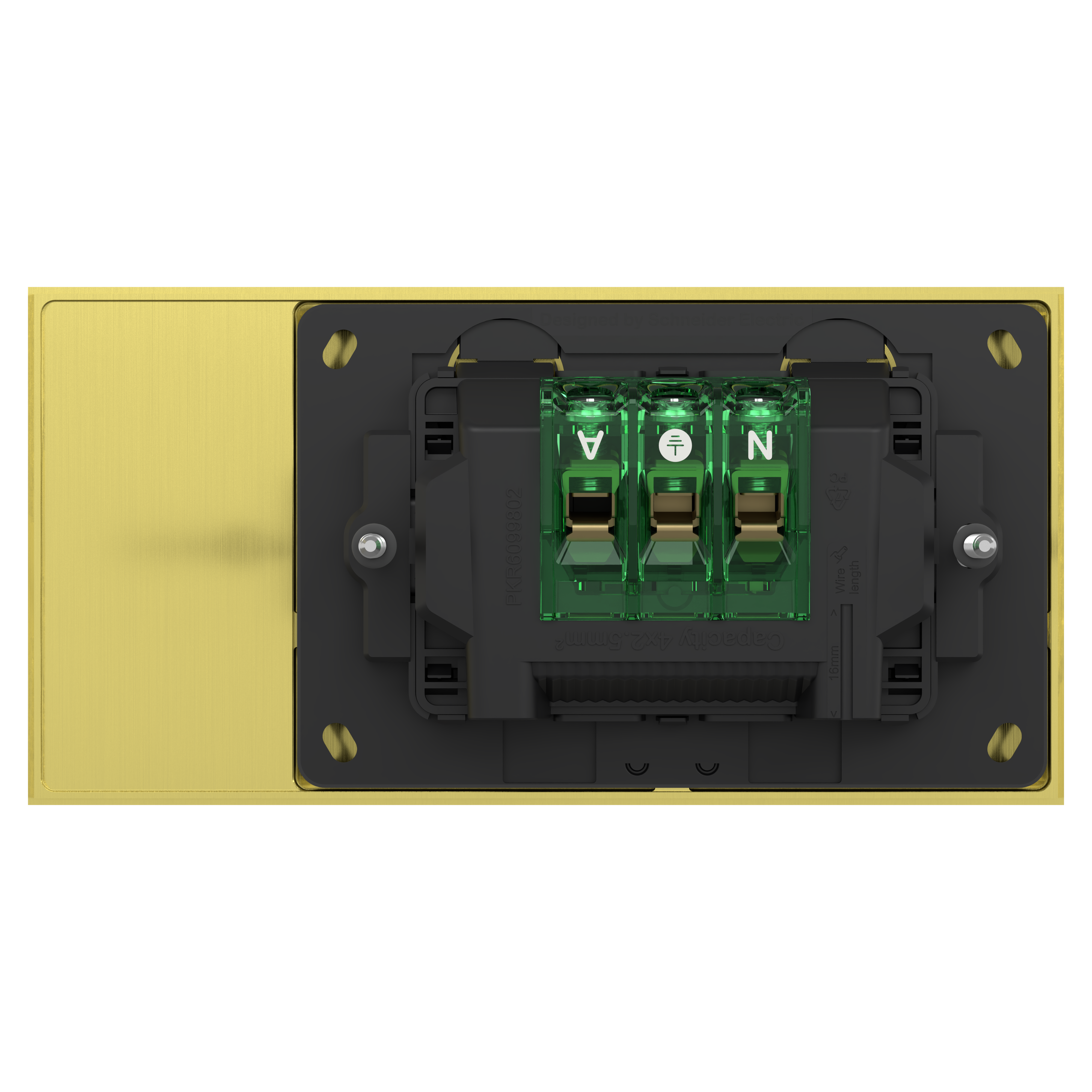 Clipsal Double switched socket outlet, Solis T Series, horizontal, 10A