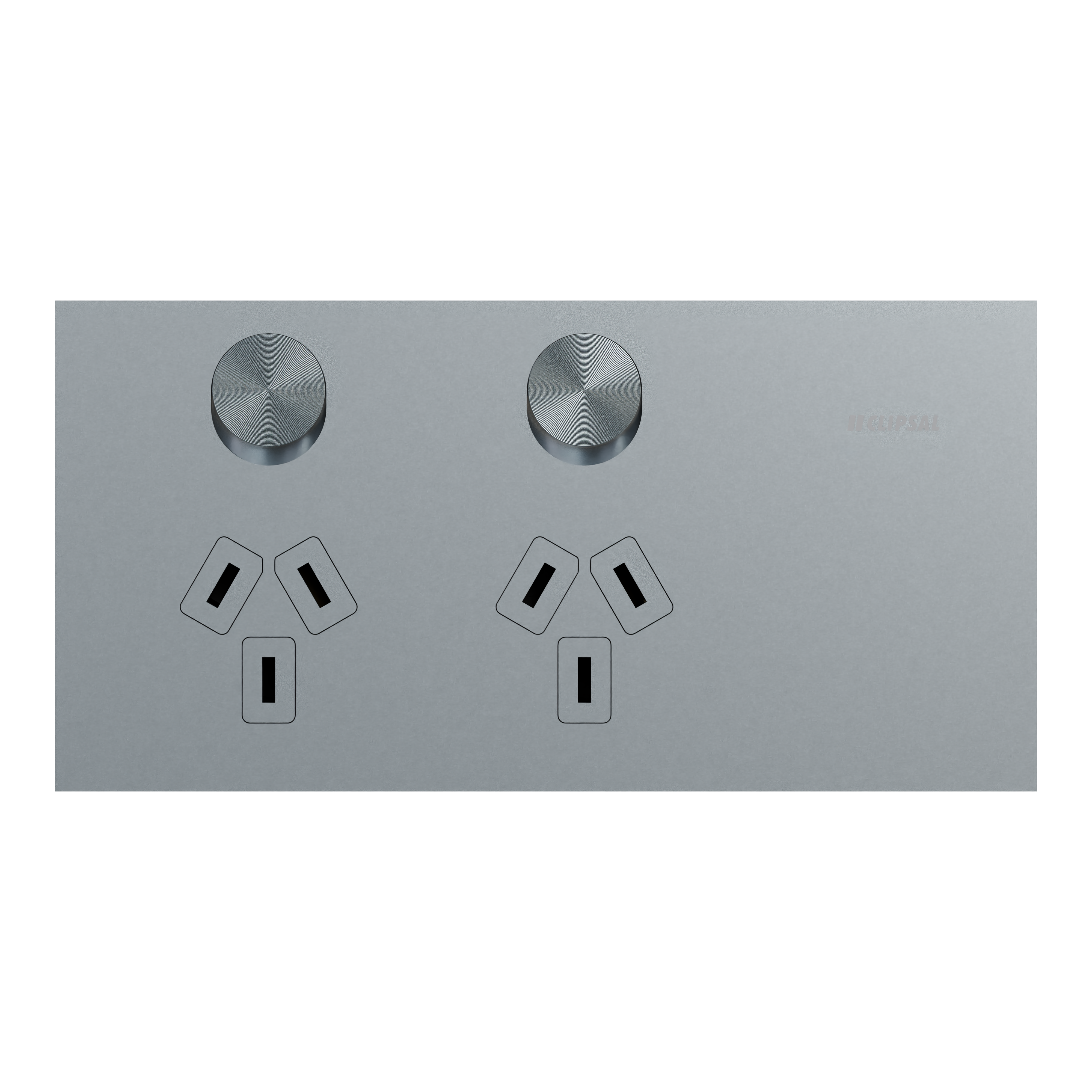 Clipsal Double switched socket outlet, Solis T Series, horizontal, 10A