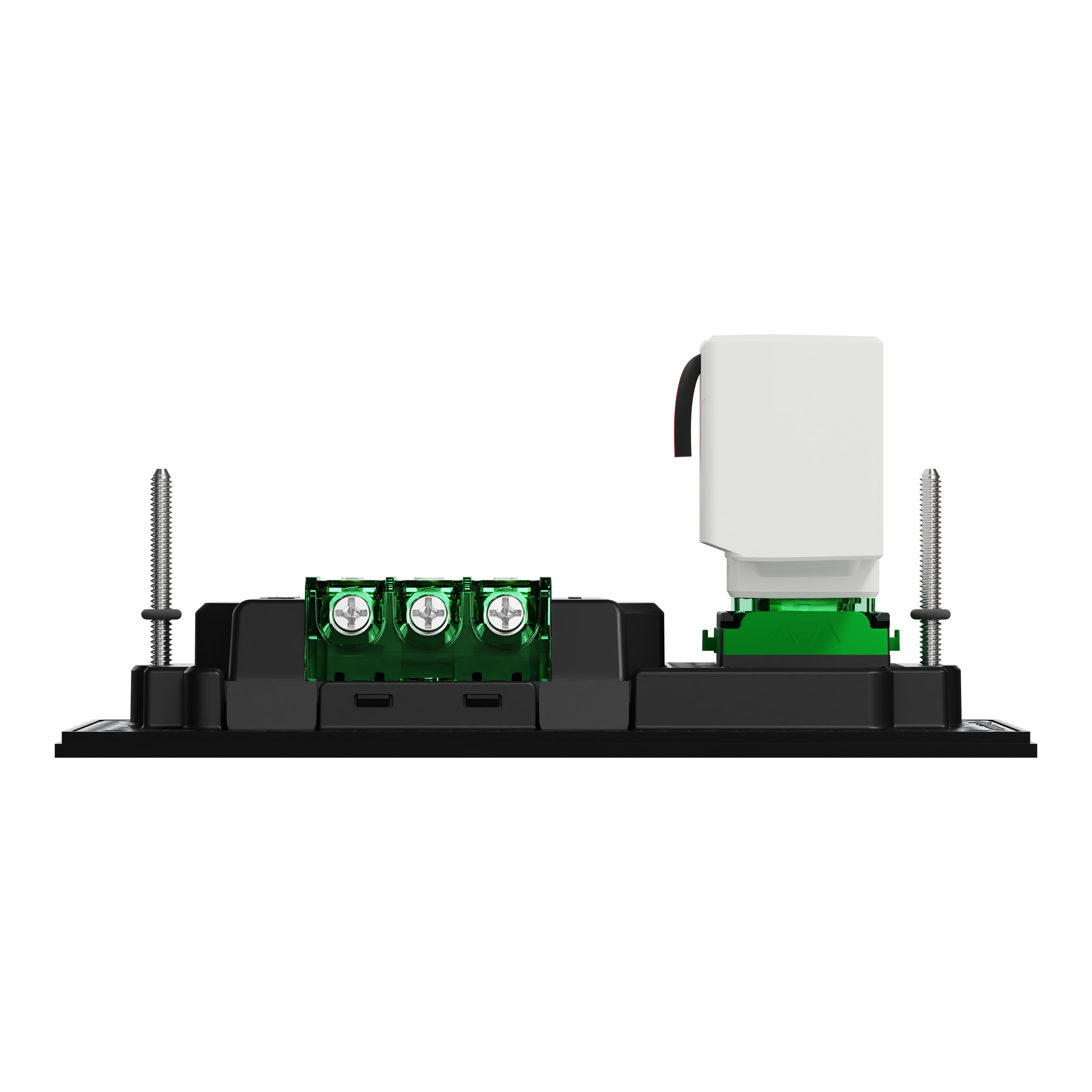 Clipsal Double switched socket + USB charger, Solis T Series, horizontal, USB C type, 10A