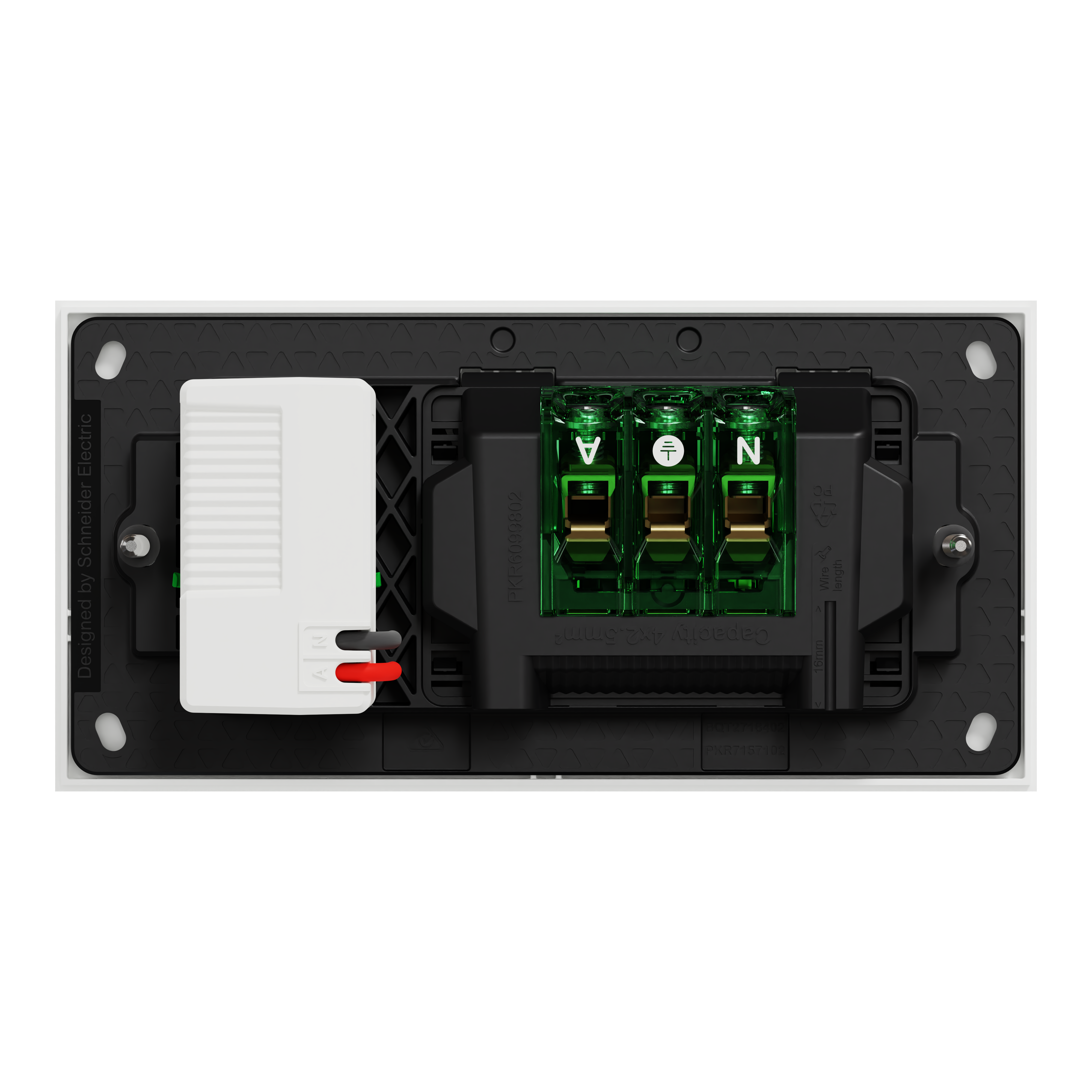Clipsal Double switched socket + USB charger, Solis, horizontal, USB C type, 10A