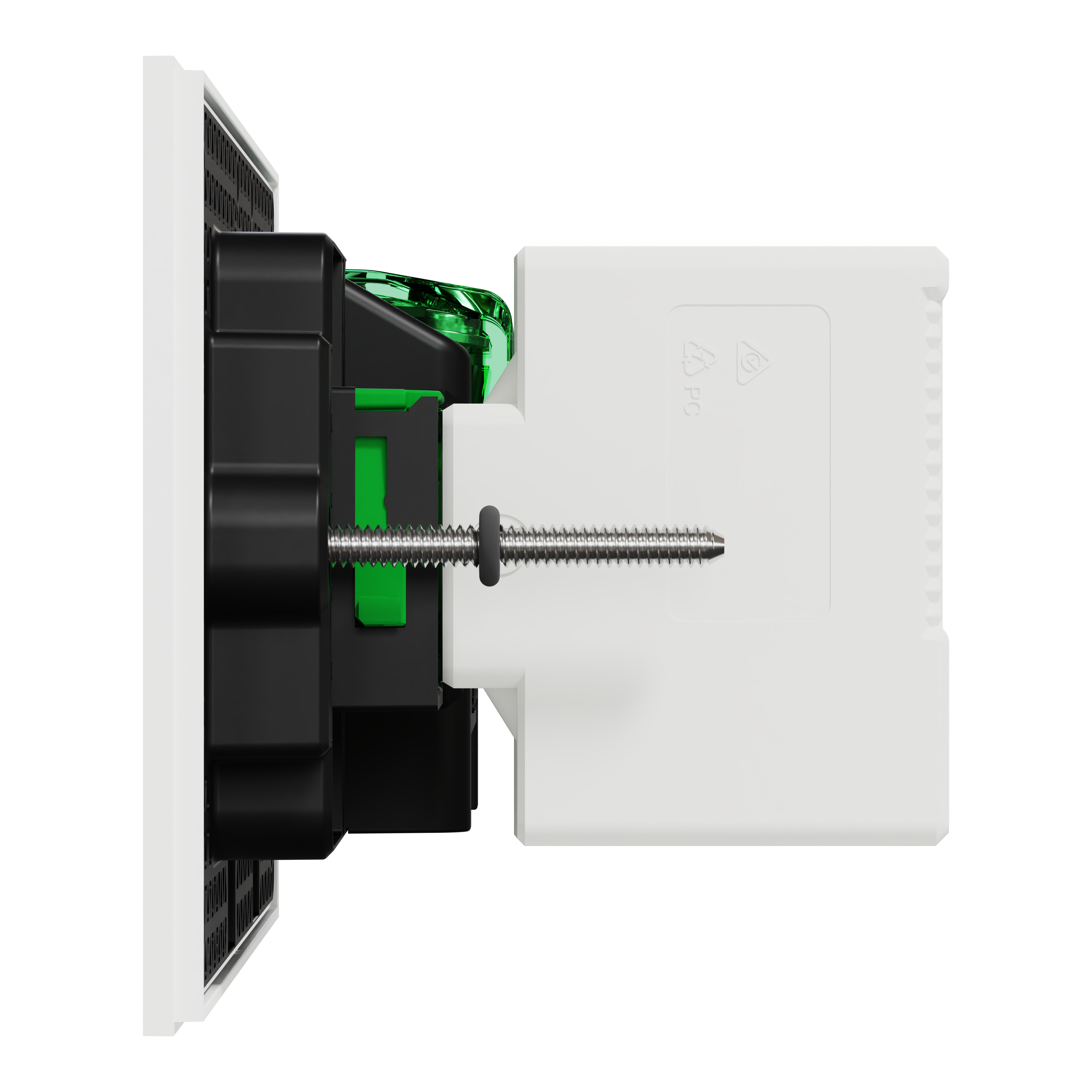 Clipsal Double switched socket + USB charger, Solis, horizontal, USB C type, 10A
