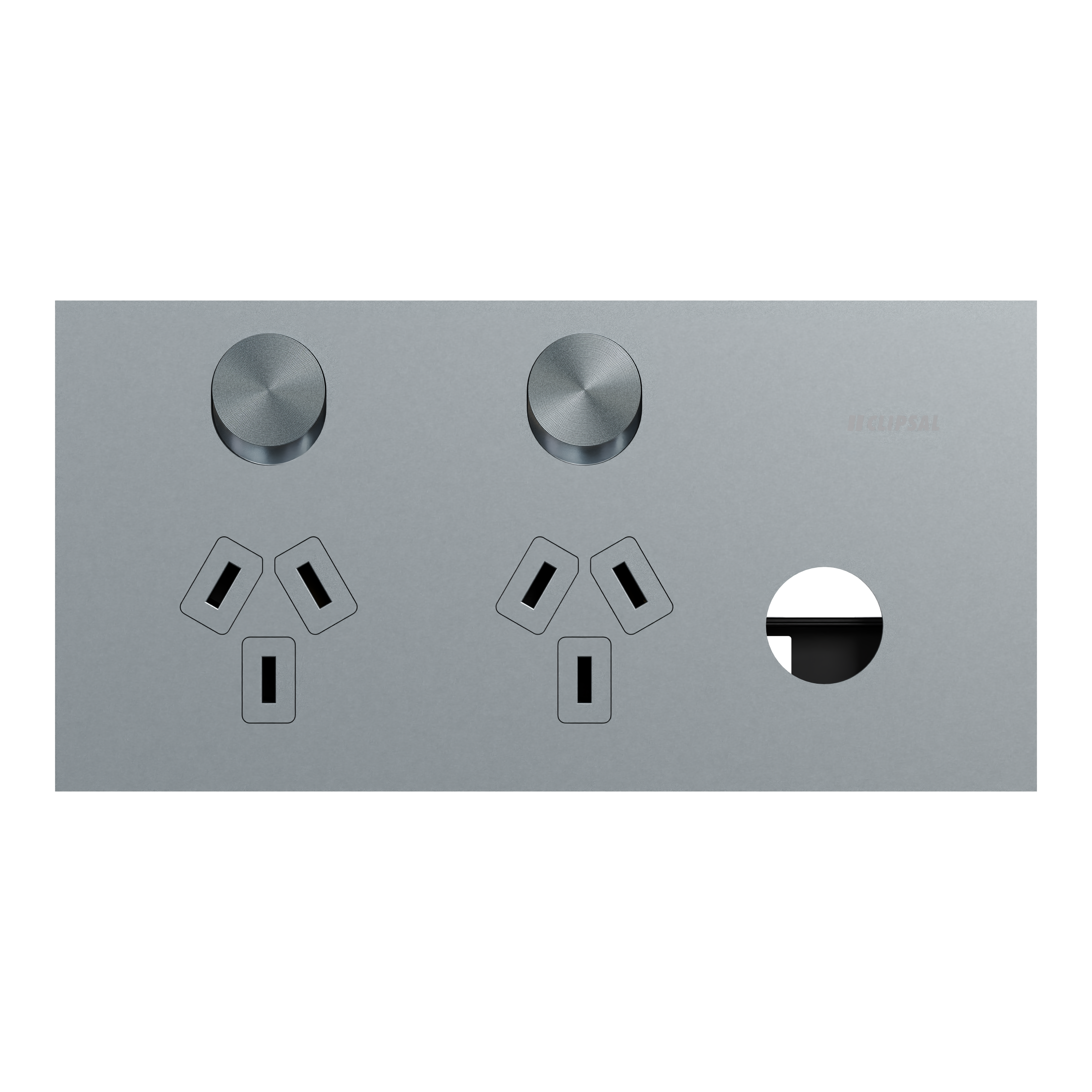 Clipsal Double switched socket outlet, Solis T Series, horizontal, 10A