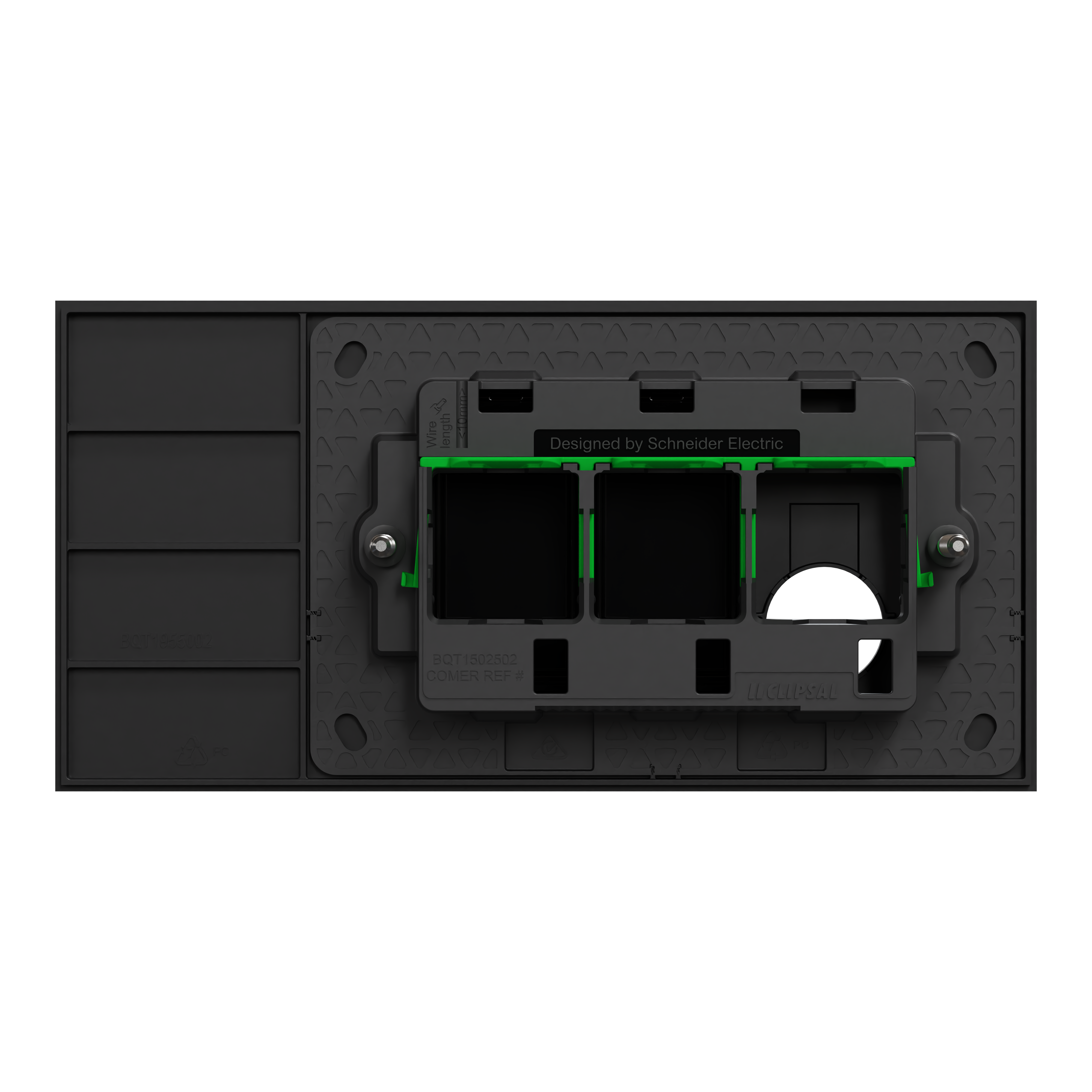 Clipsal Grid plate with cover frame, Solis, for switch, horizontal, 1 gang
