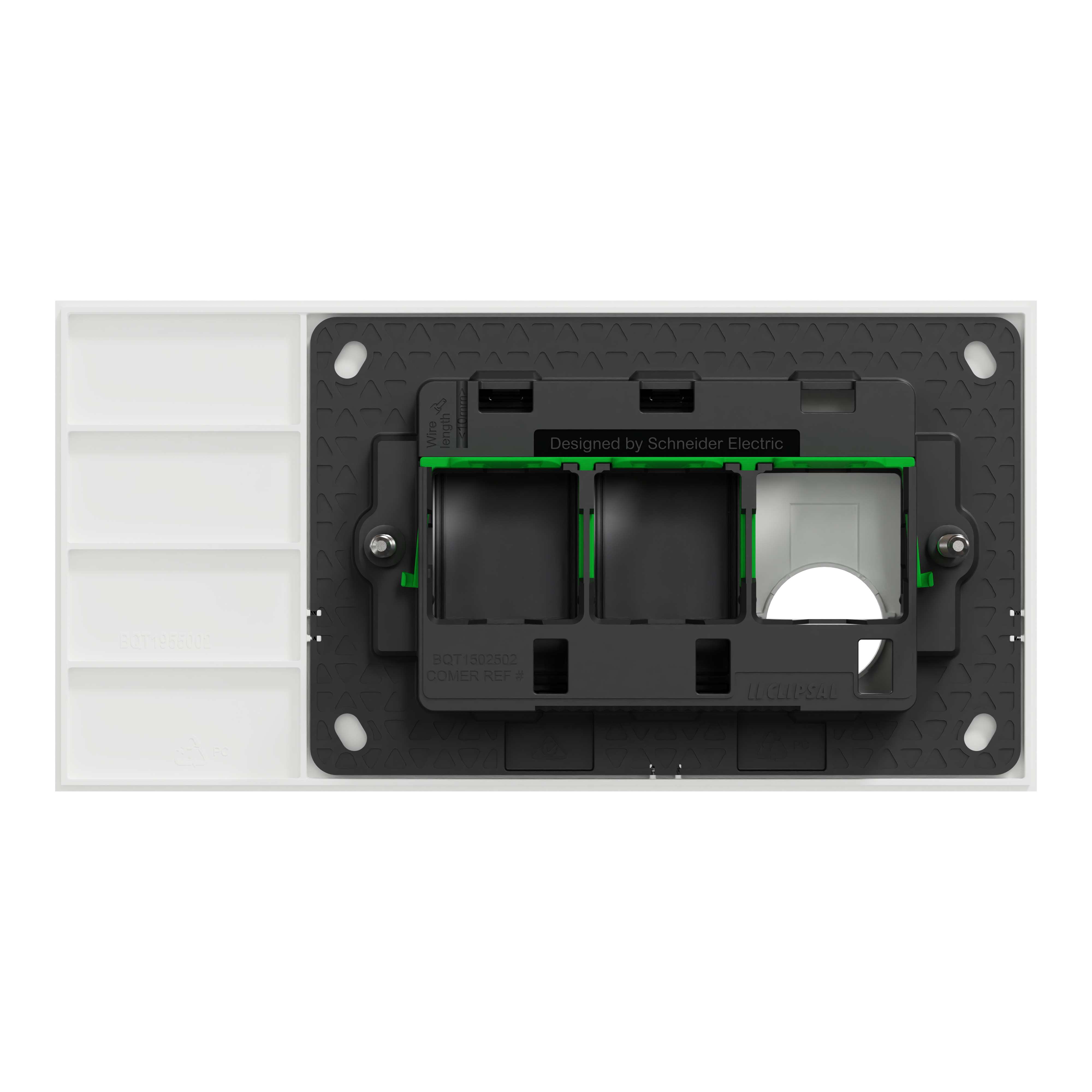 Clipsal Grid plate with cover frame, Solis, for switch, horizontal, 1 gang