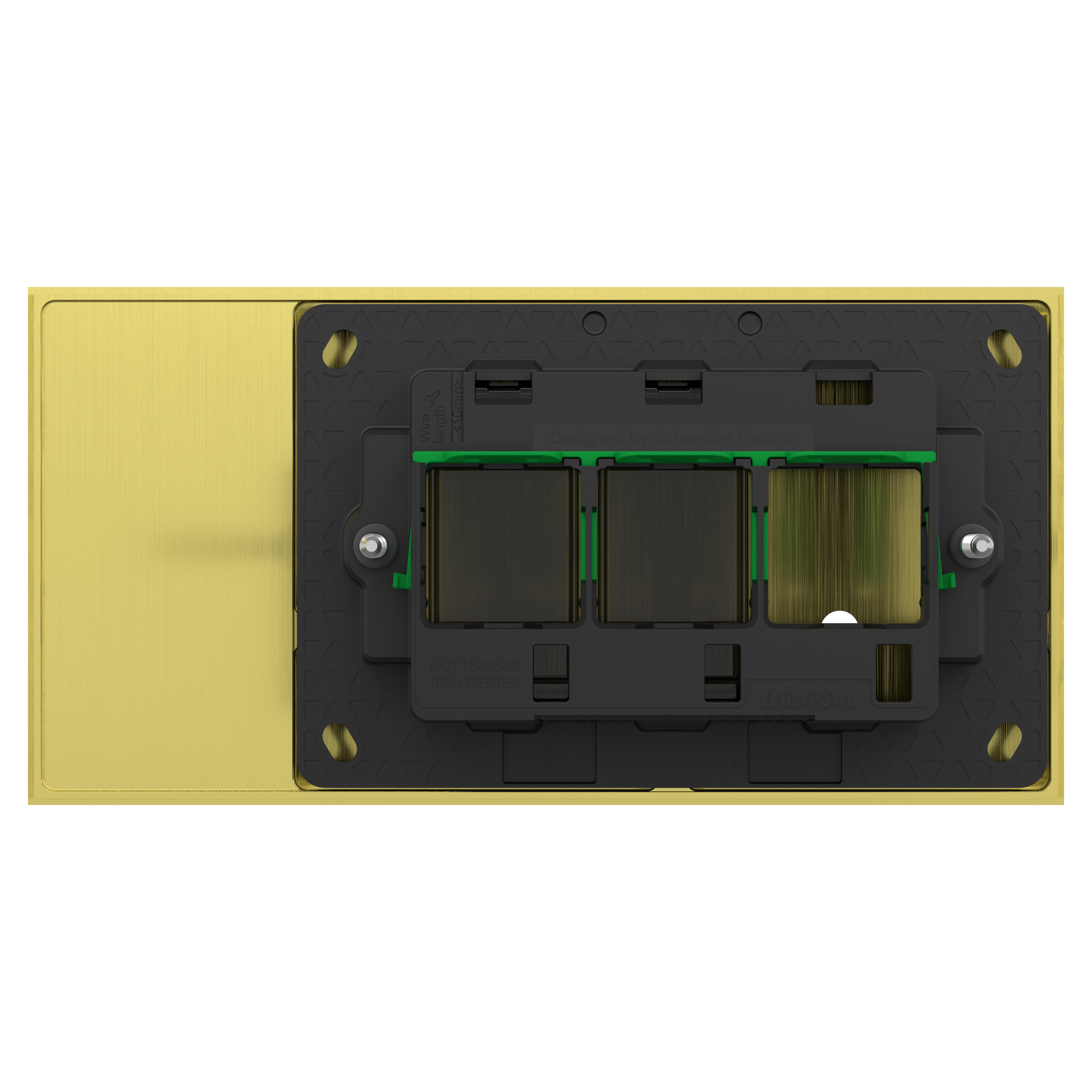 Clipsal Grid plate with cover frame, Solis T Series, for switch, horizontal, 1 gang