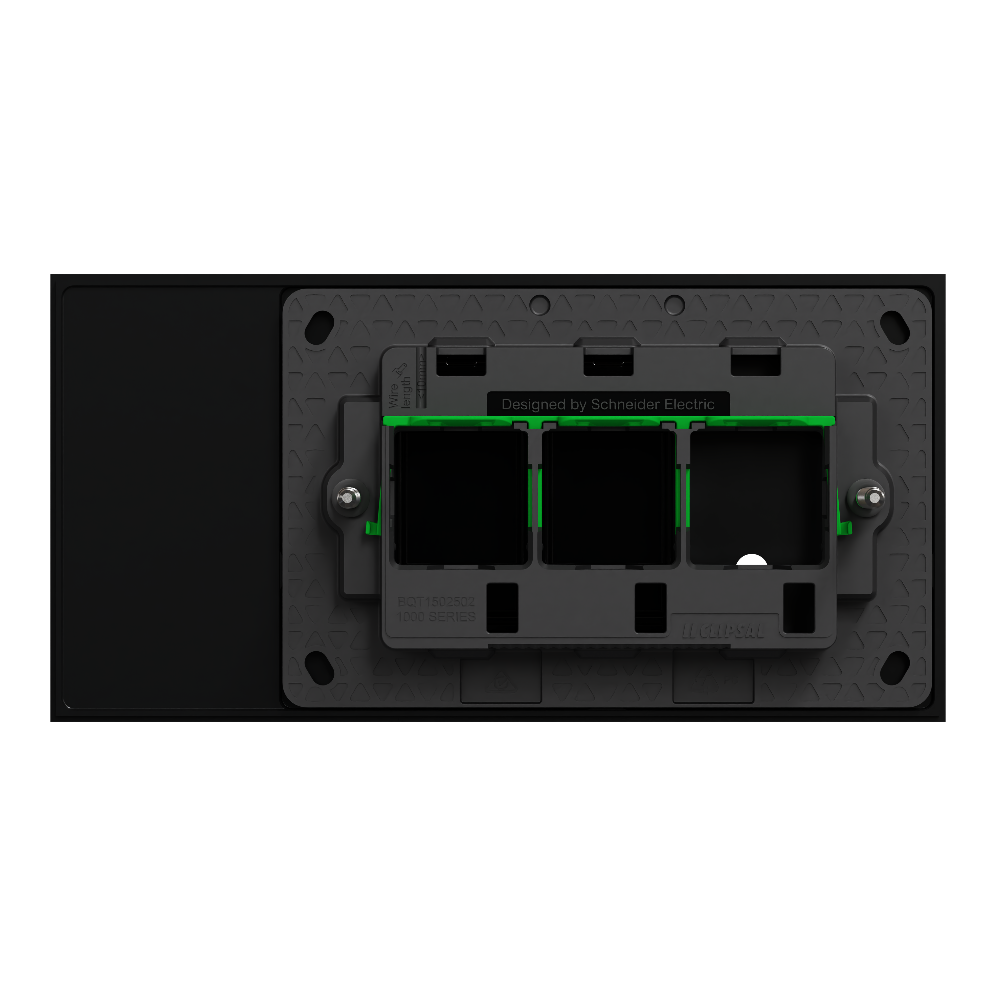 Clipsal Grid plate with cover frame, Solis T Series, for switch, horizontal, 1 gang