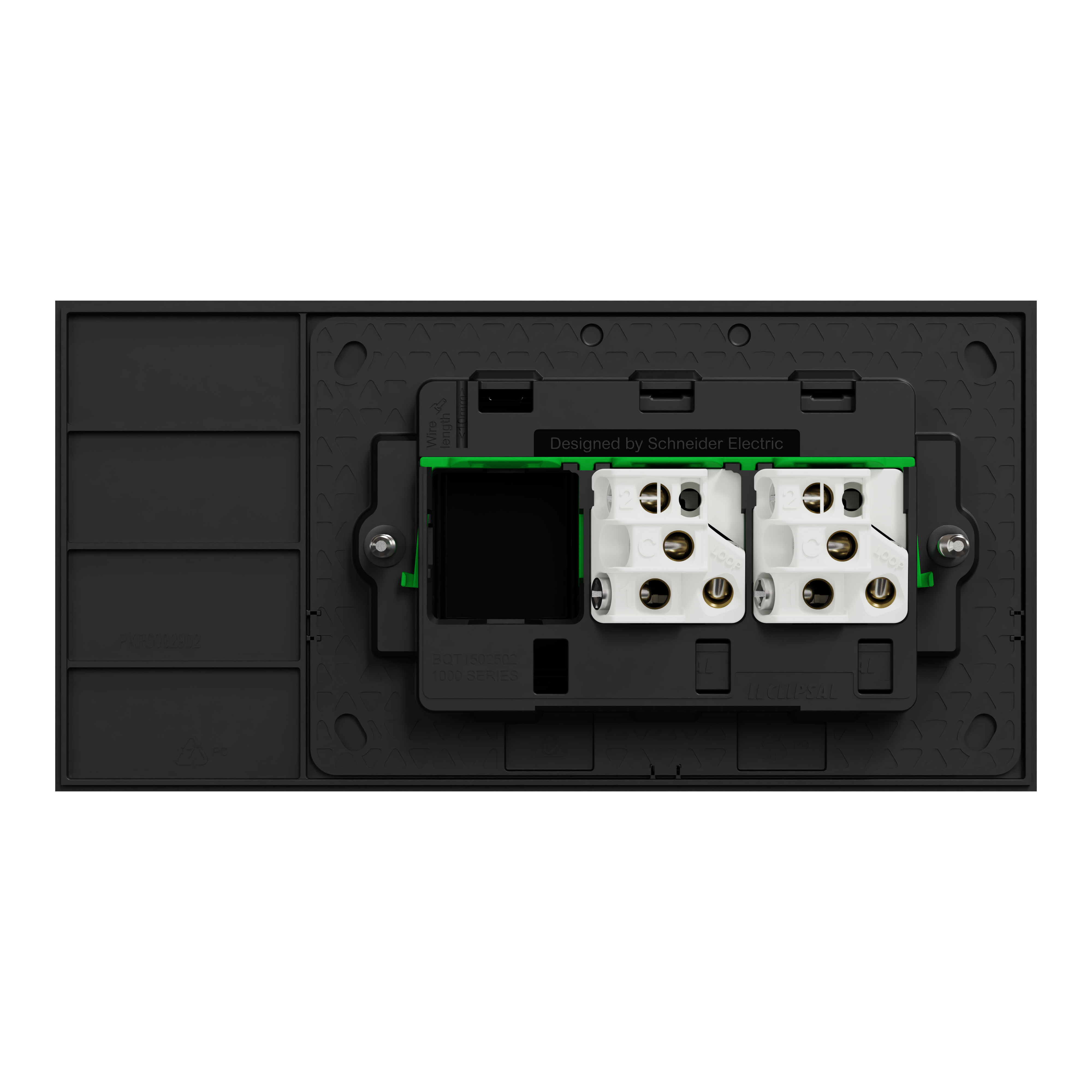 Clipsal Switch, Solis, 2 gangs, horizontal, 16AX/20A