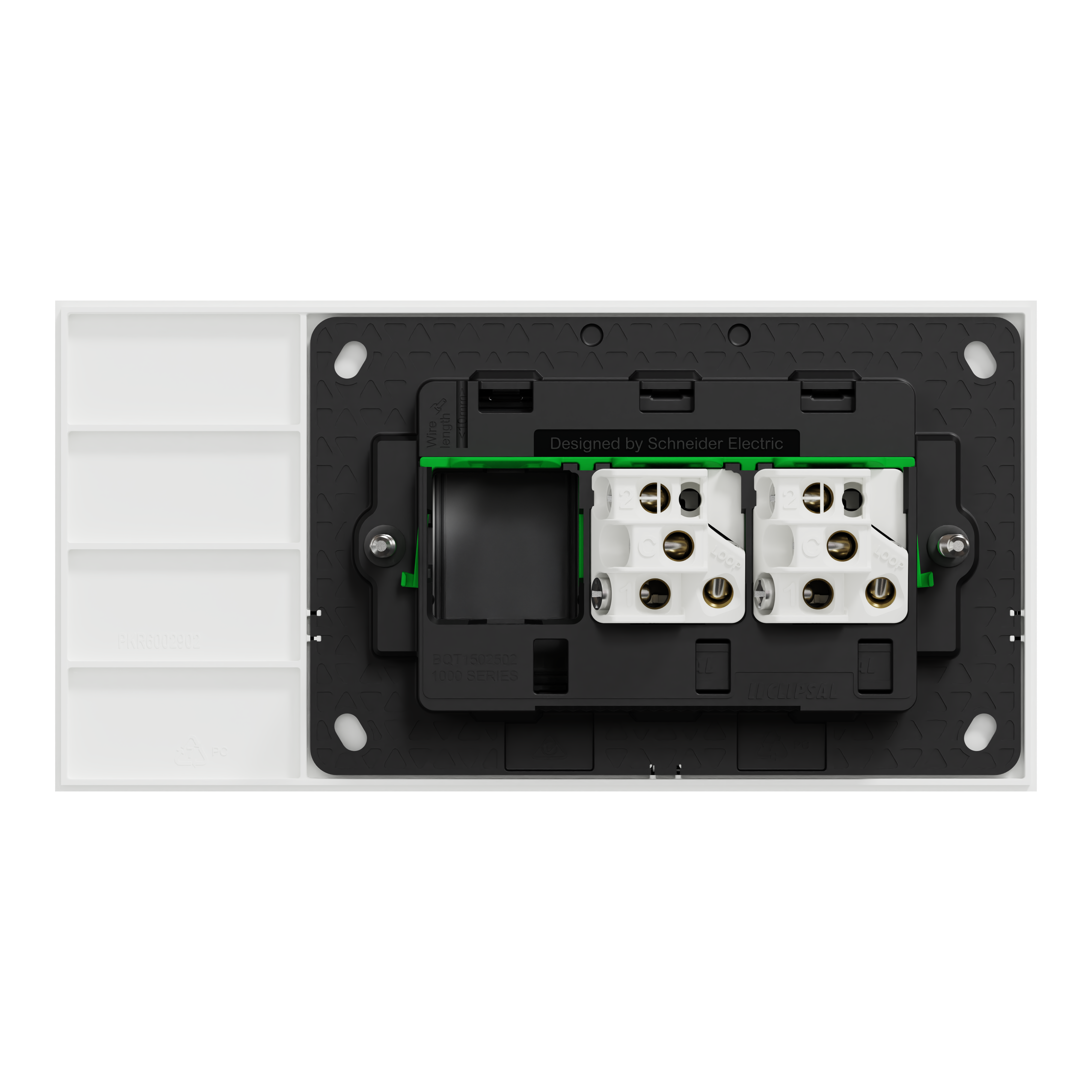 Clipsal Switch, Solis, 2 gangs, horizontal, 16AX/20A