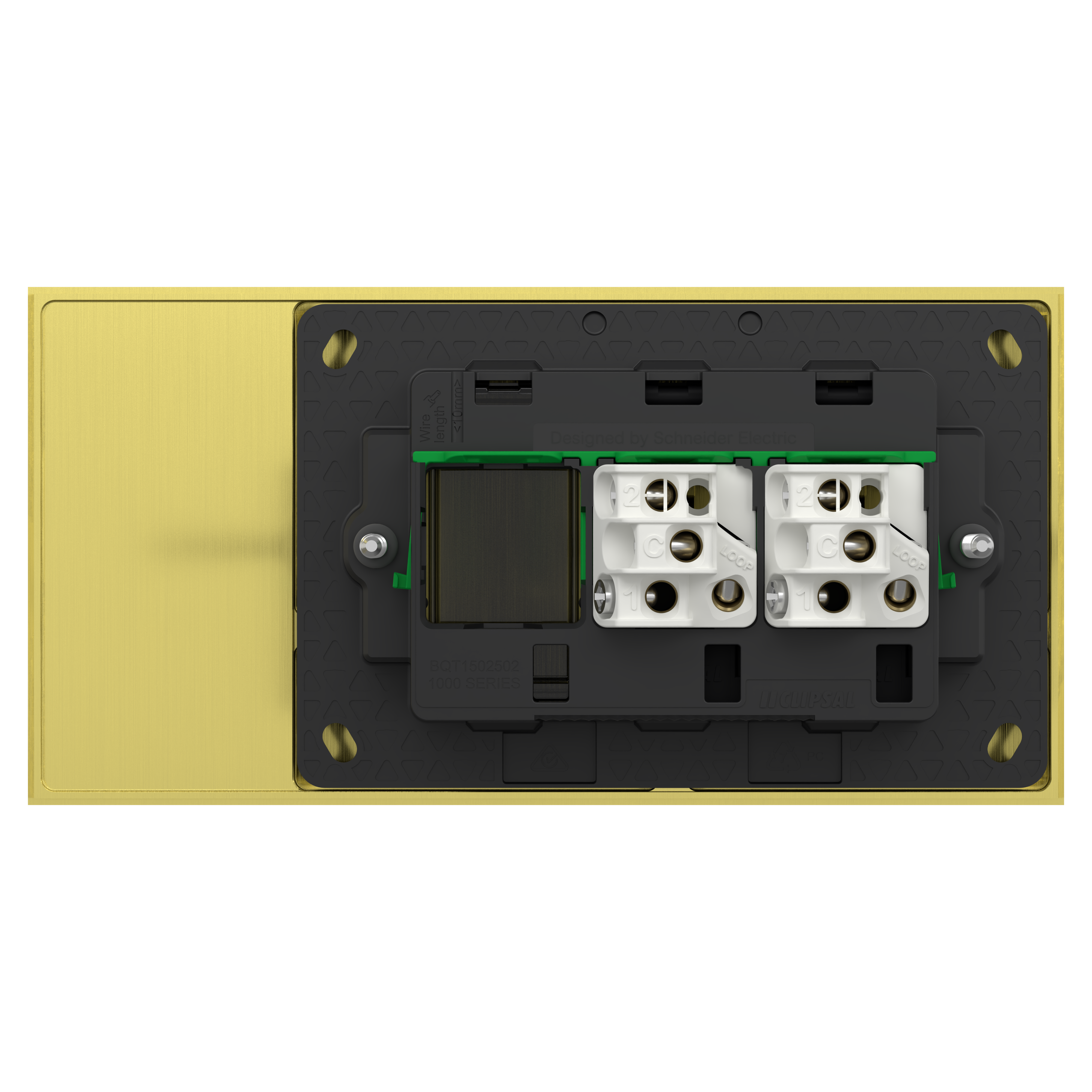 Clipsal Switch, Solis T Series, 2 gangs, horizontal, 16AX/20A