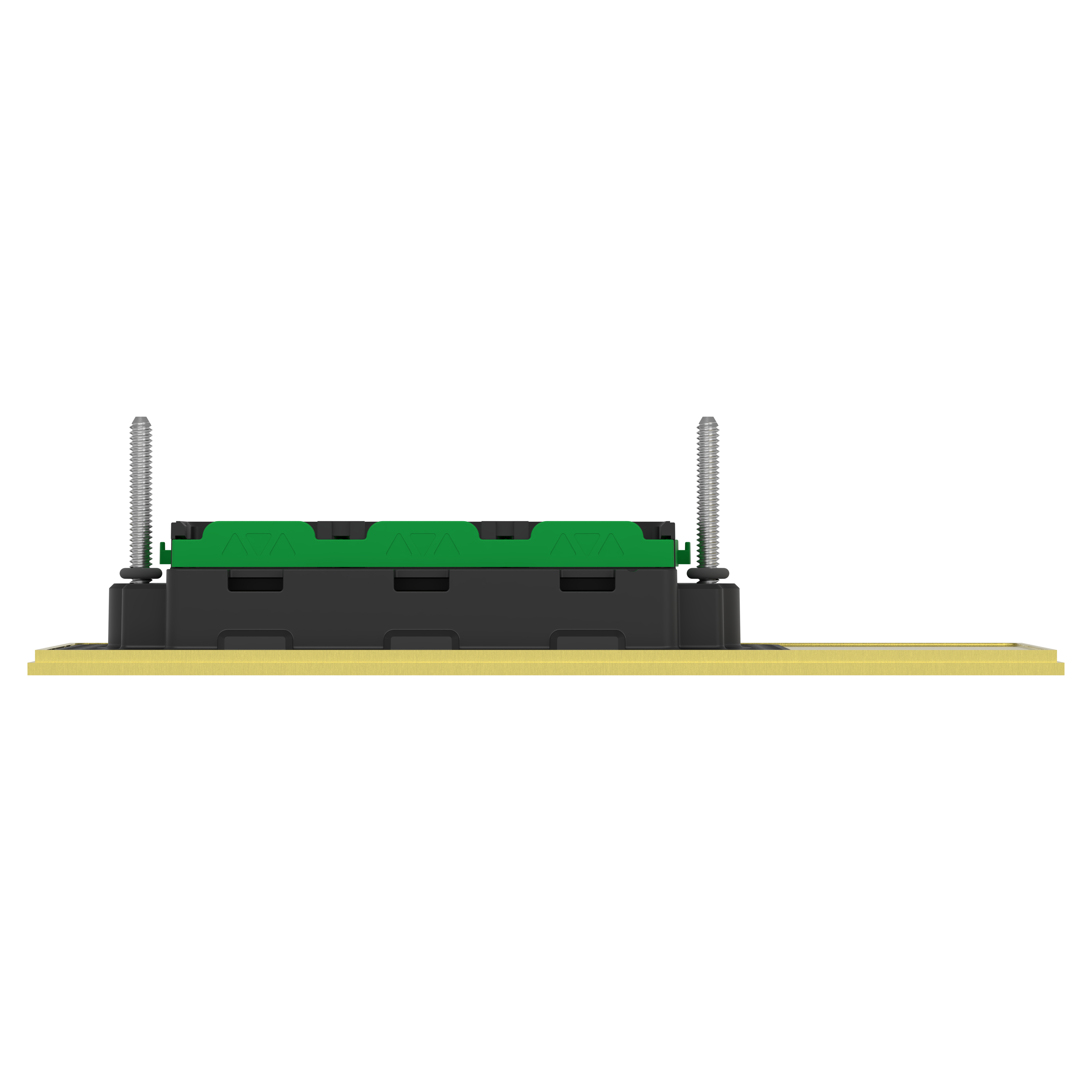 Clipsal Grid plate with cover frame, Solis T Series, for switch, horizontal, 2 gangs