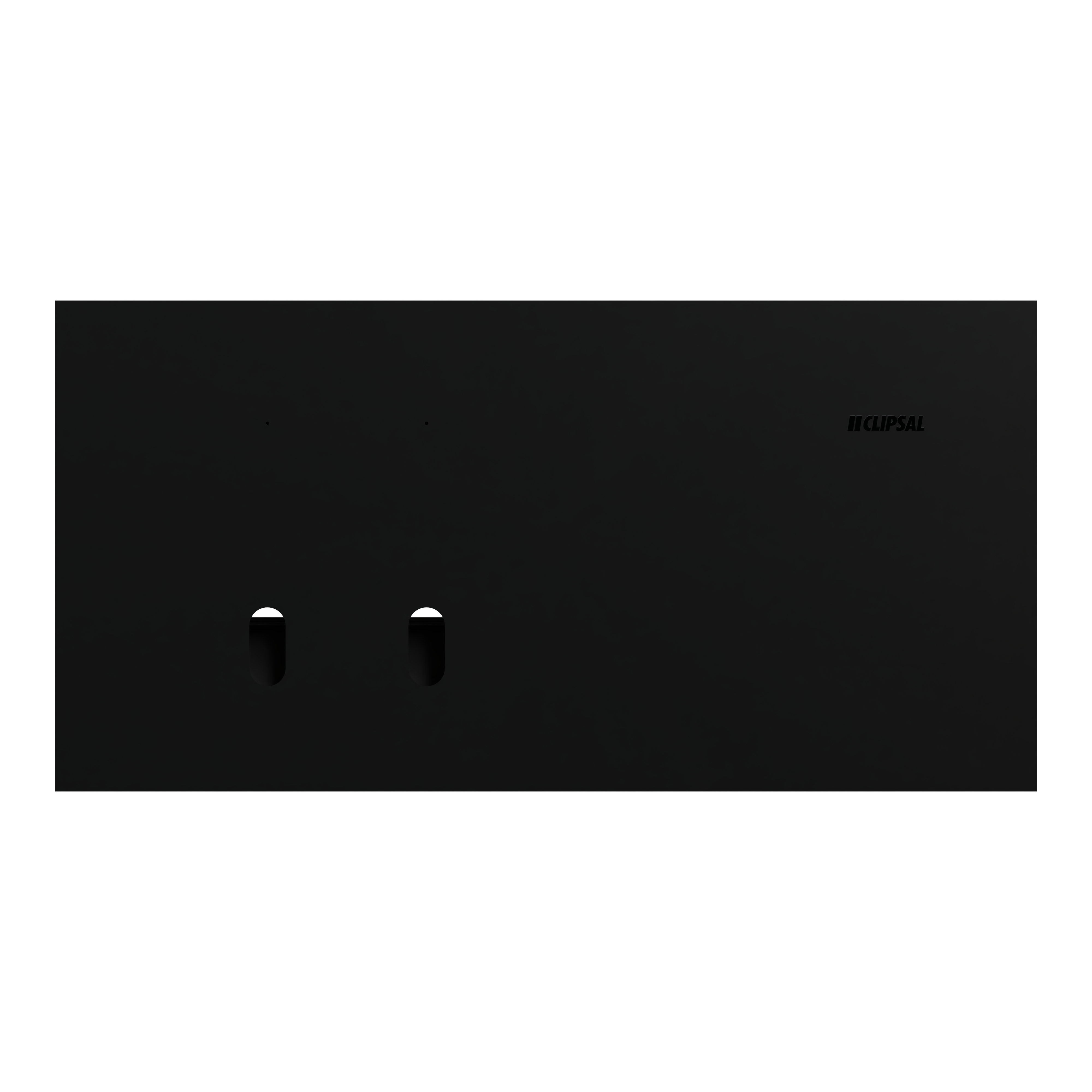 Clipsal Grid plate with cover frame, Solis T Series, for switch, horizontal, 2 gangs