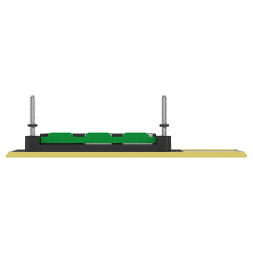 Clipsal Grid plate with cover frame, Solis T Series, Communication plate less mechs, horizontal, 3 gangs
