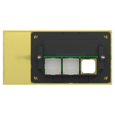 Clipsal Grid plate with cover frame, Solis T Series, Communication plate less mechs, horizontal, 3 gangs