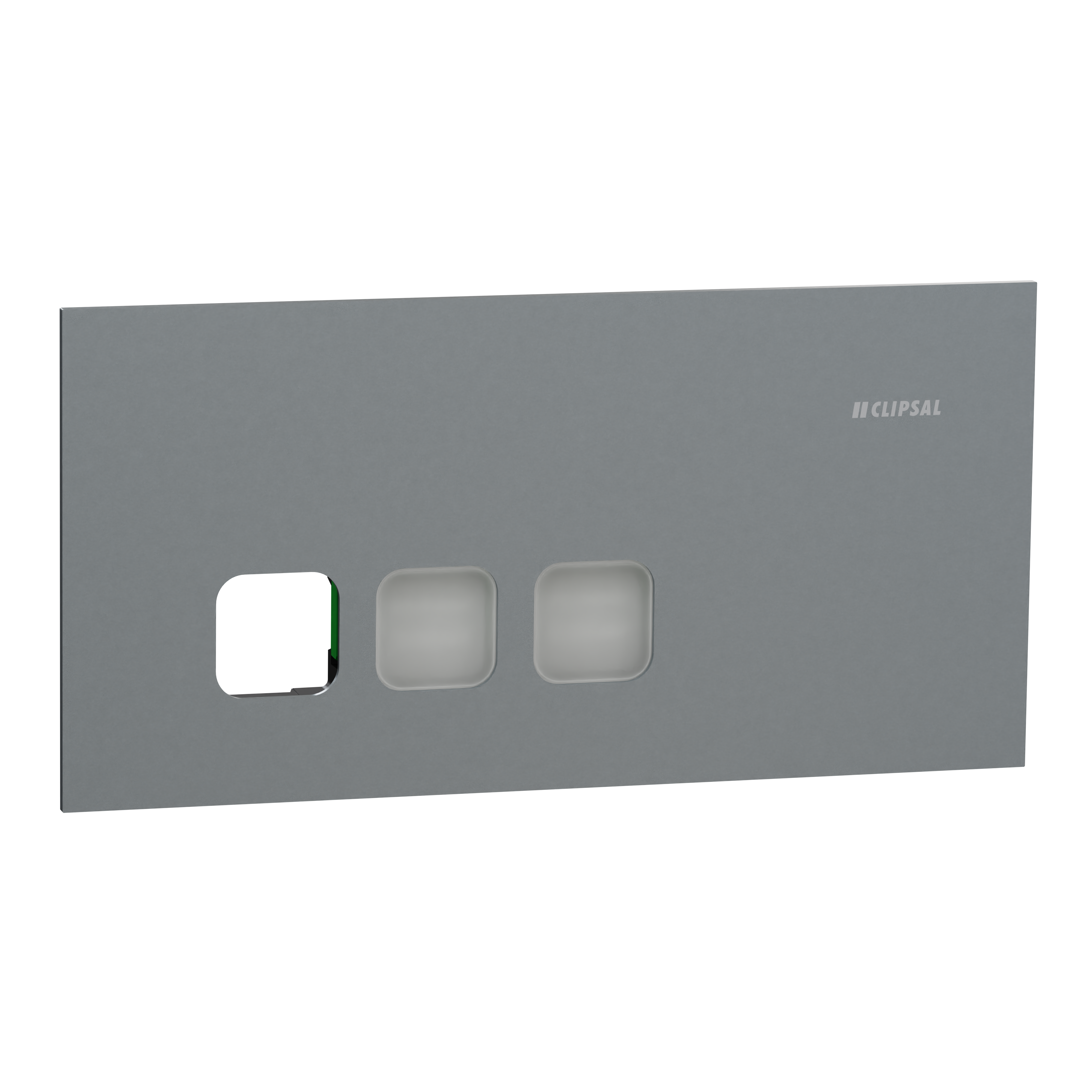 Clipsal Grid plate with cover frame, Solis T Series, Communication plate less mechs, horizontal, 3 gangs