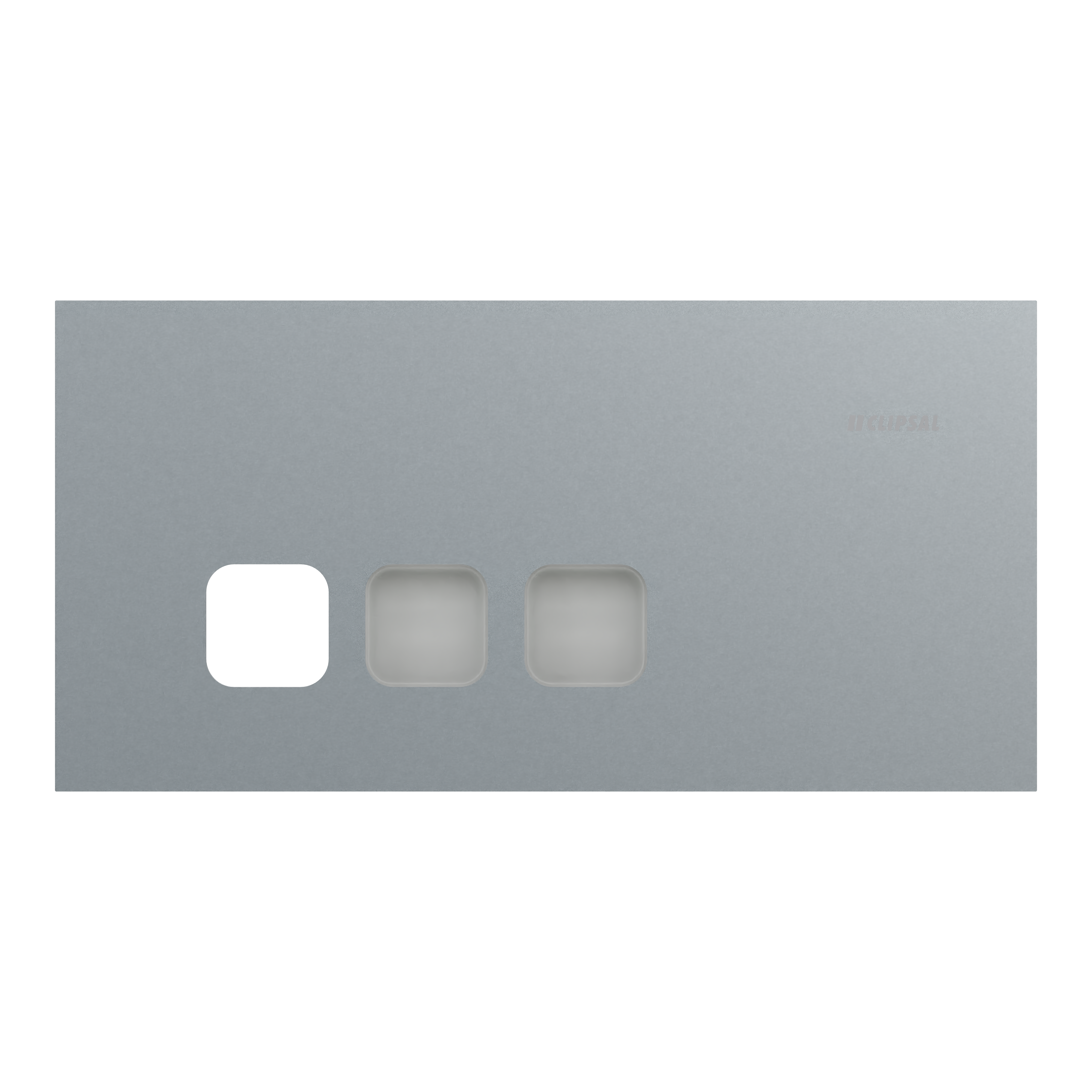 Clipsal Grid plate with cover frame, Solis T Series, Communication plate less mechs, horizontal, 3 gangs