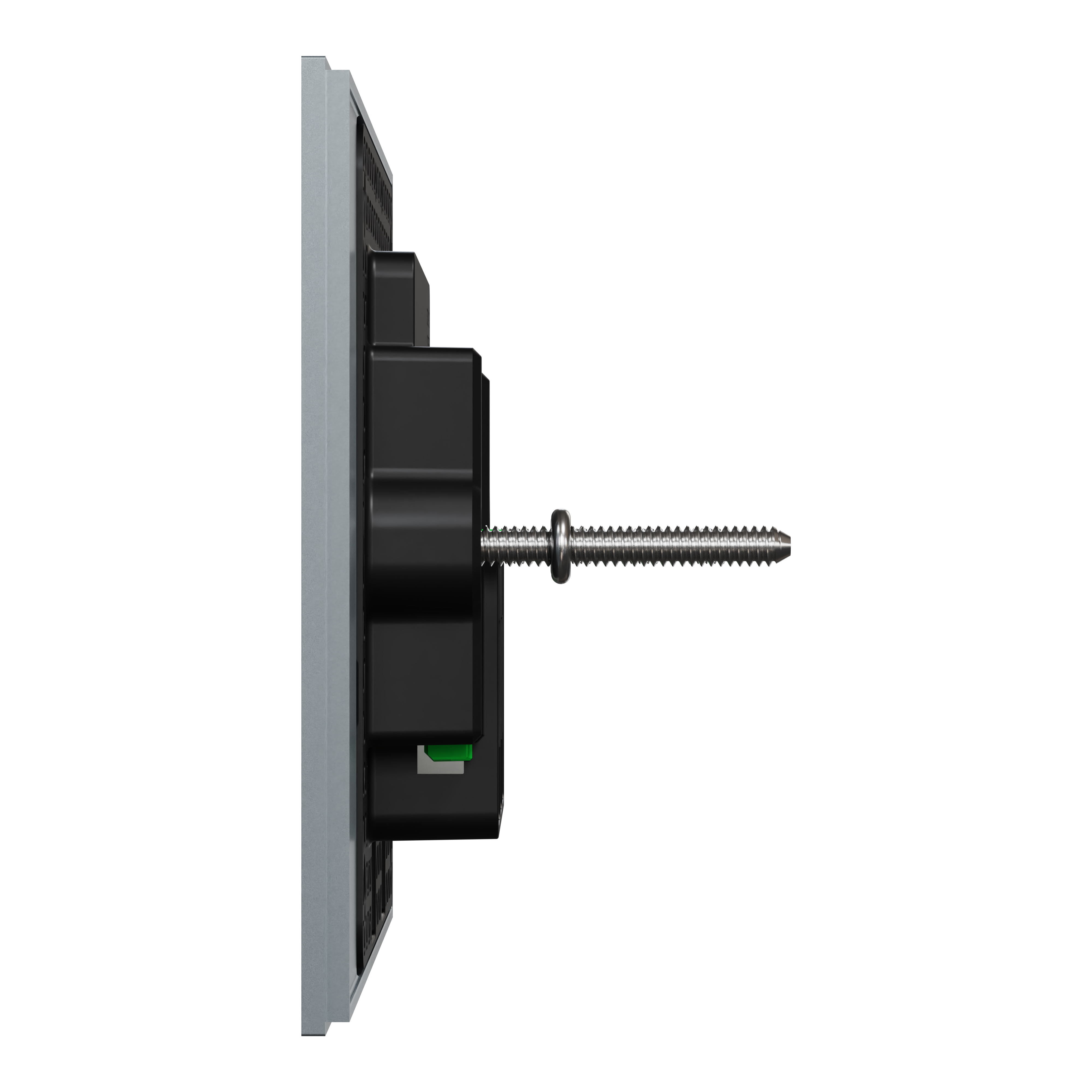 Clipsal Grid plate with cover frame, Solis T Series, Communication plate less mechs, horizontal, 3 gangs