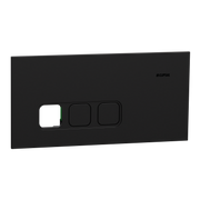 Clipsal Grid plate with cover frame, Solis, Communication plate less mechs, horizontal, 3 gangs