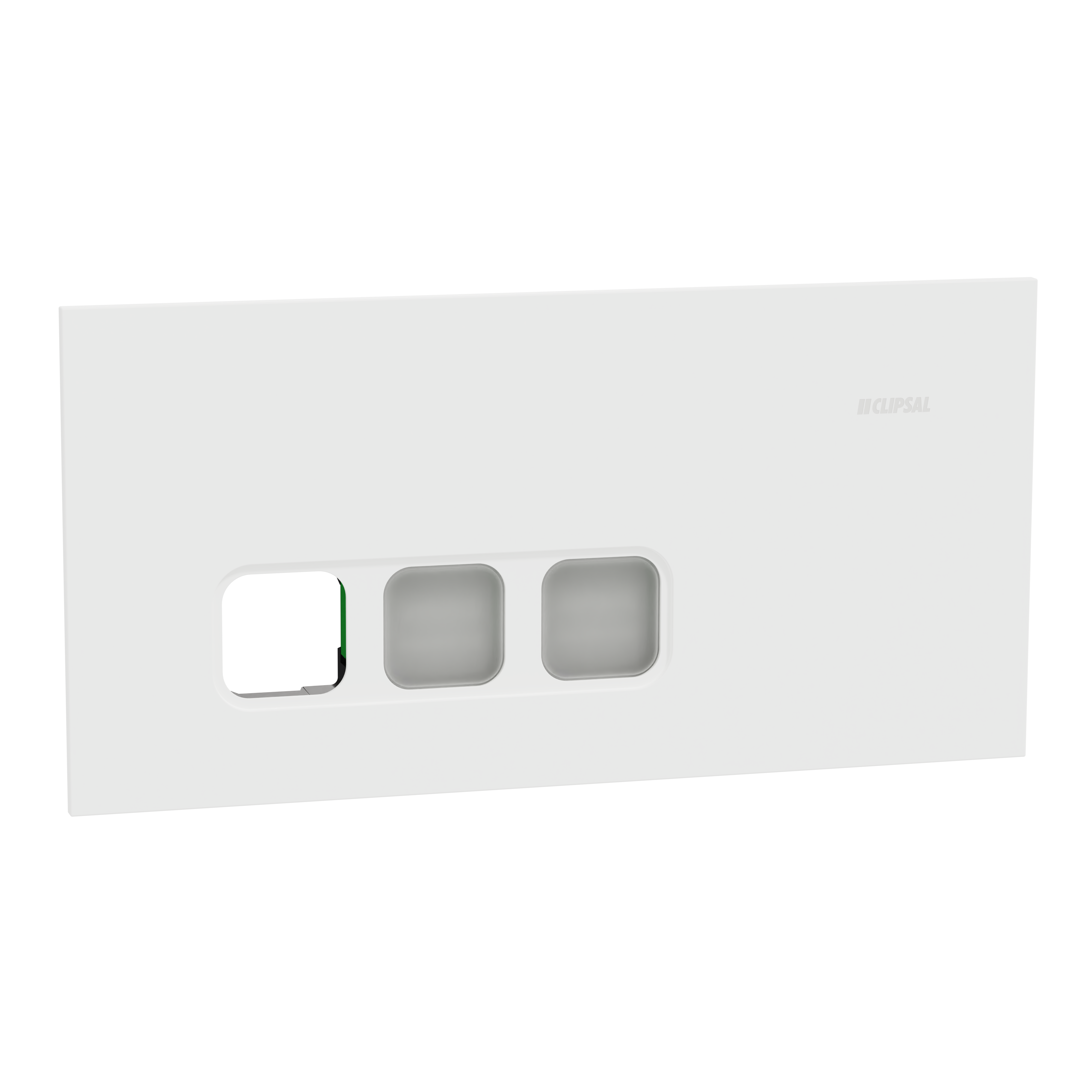 Clipsal Grid plate with cover frame, Solis, Communication plate less mechs, horizontal, 3 gangs
