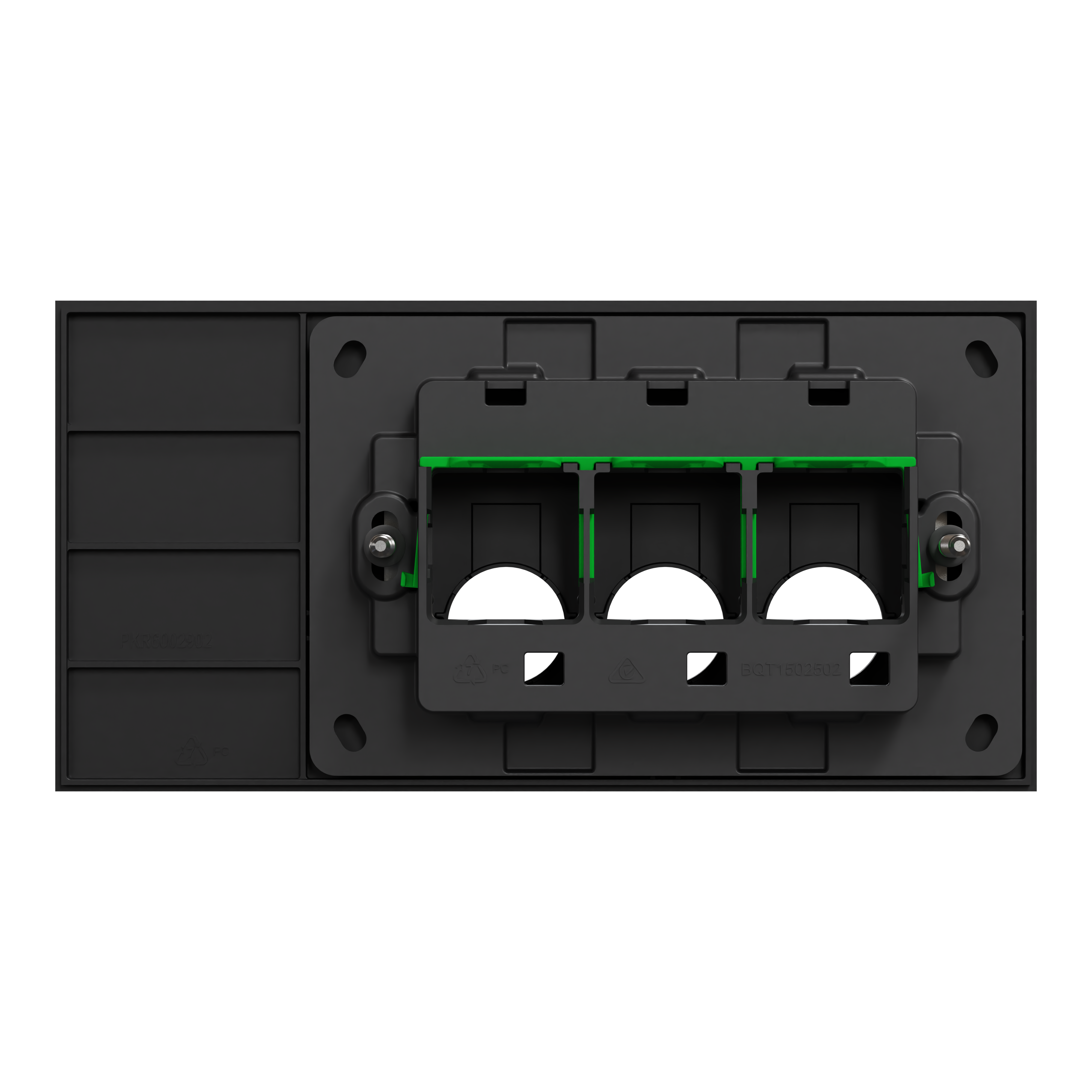 Clipsal Grid plate with cover frame, Solis, for switch, horizontal, 3 gangs