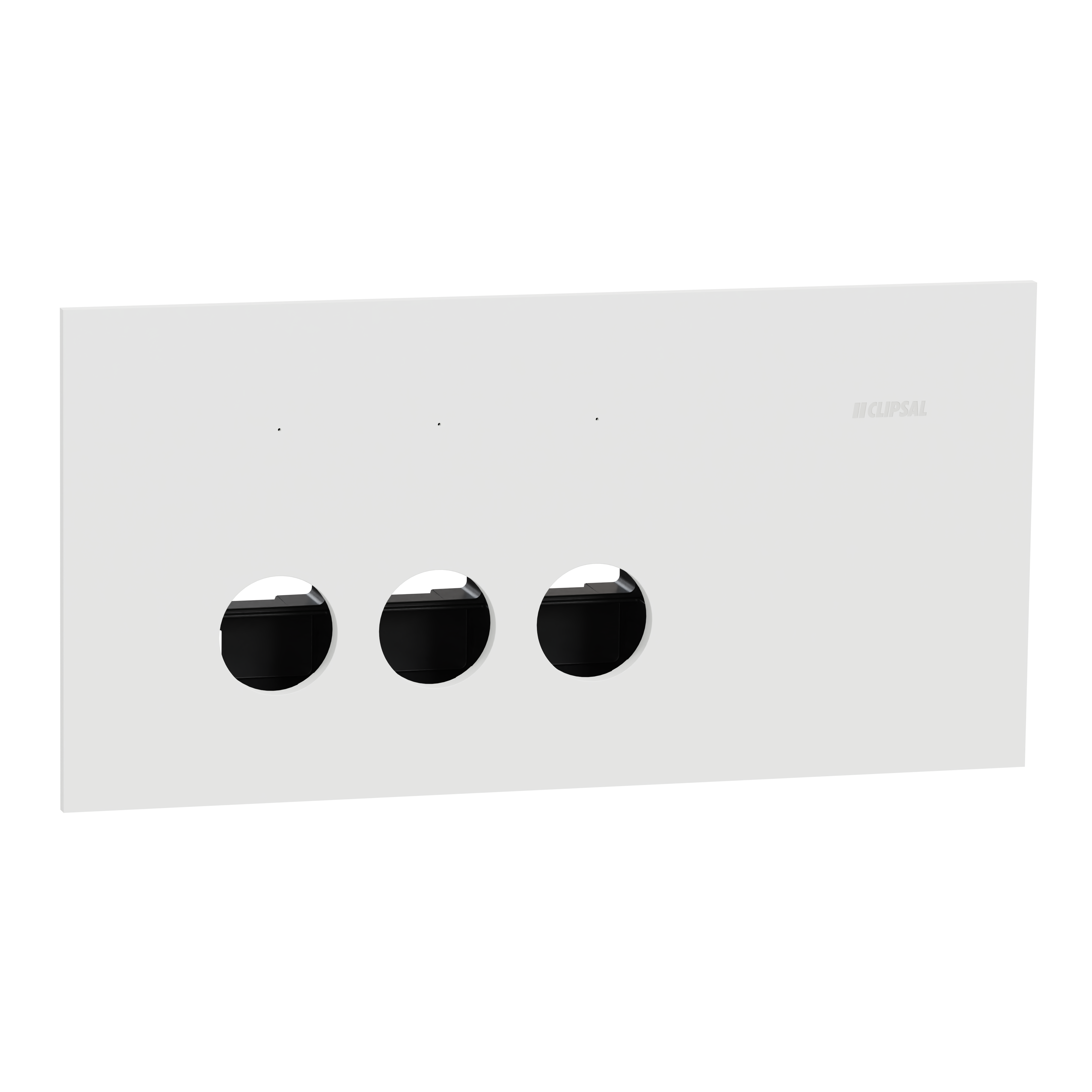 Clipsal Grid plate with cover frame, Solis, for switch, horizontal, 3 gangs