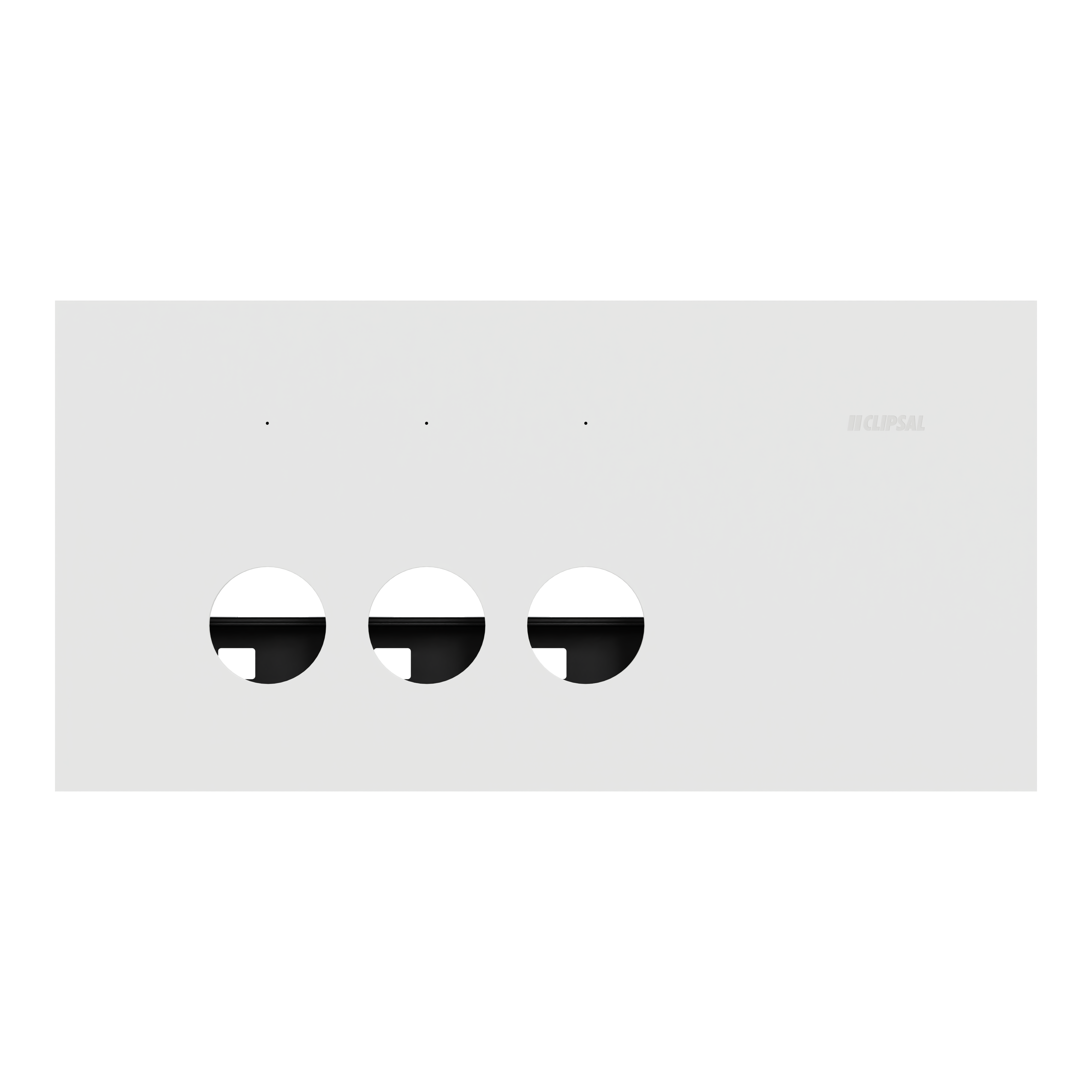 Clipsal Grid plate with cover frame, Solis, for switch, horizontal, 3 gangs