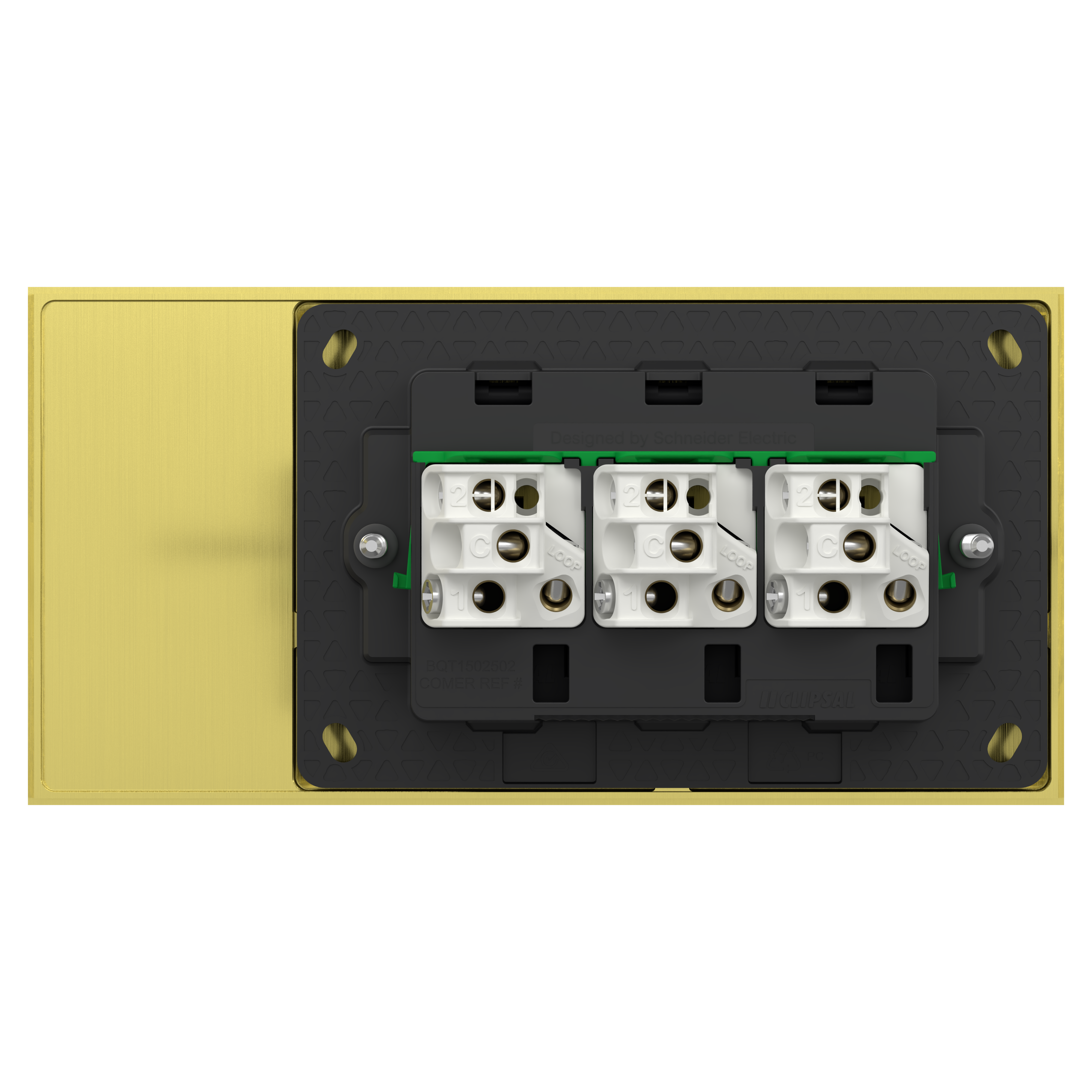 Clipsal Switch, Solis T Series, 3 gangs, horizontal, 16AX/20A