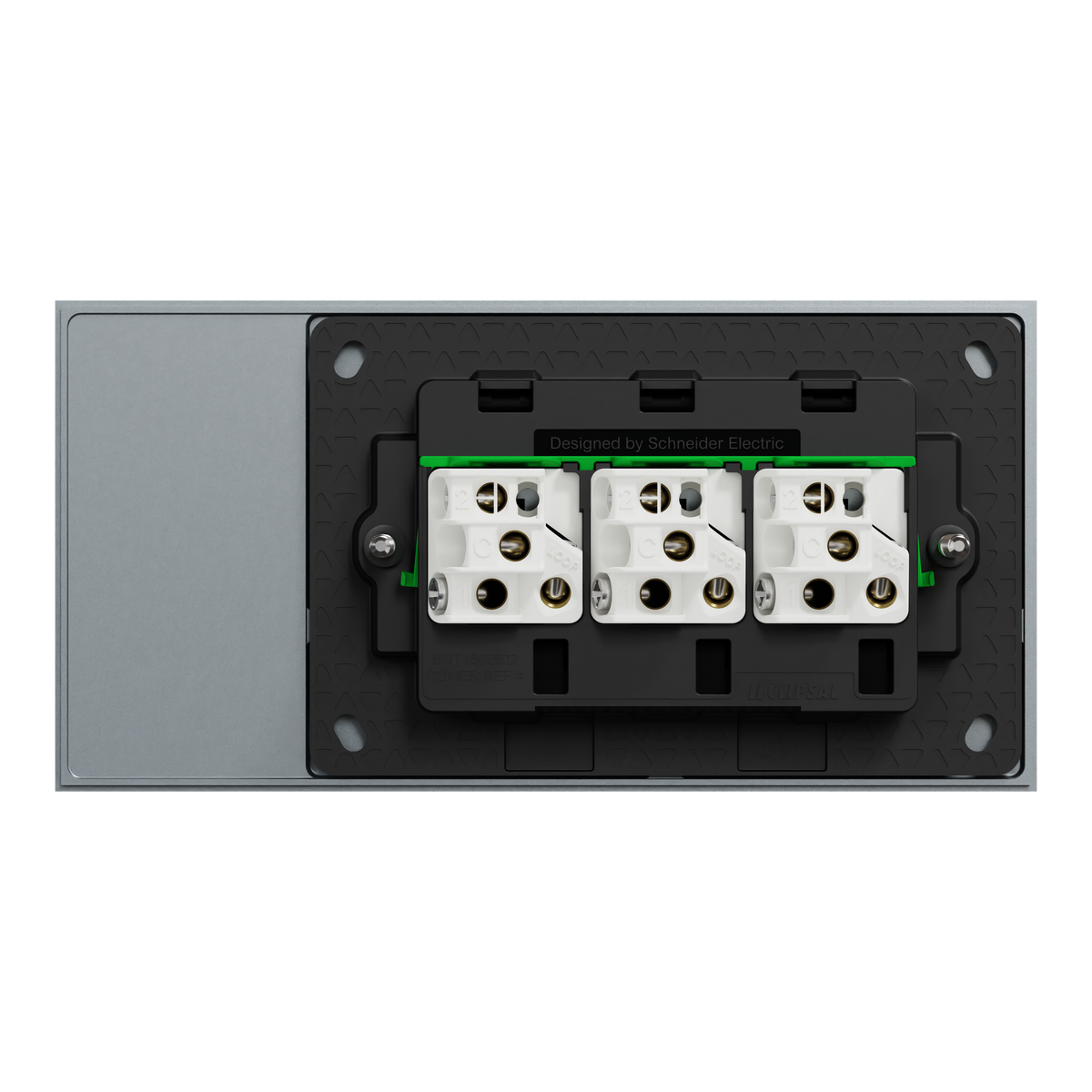 Clipsal Switch, Solis T Series, 3 gangs, horizontal, 16AX/20A