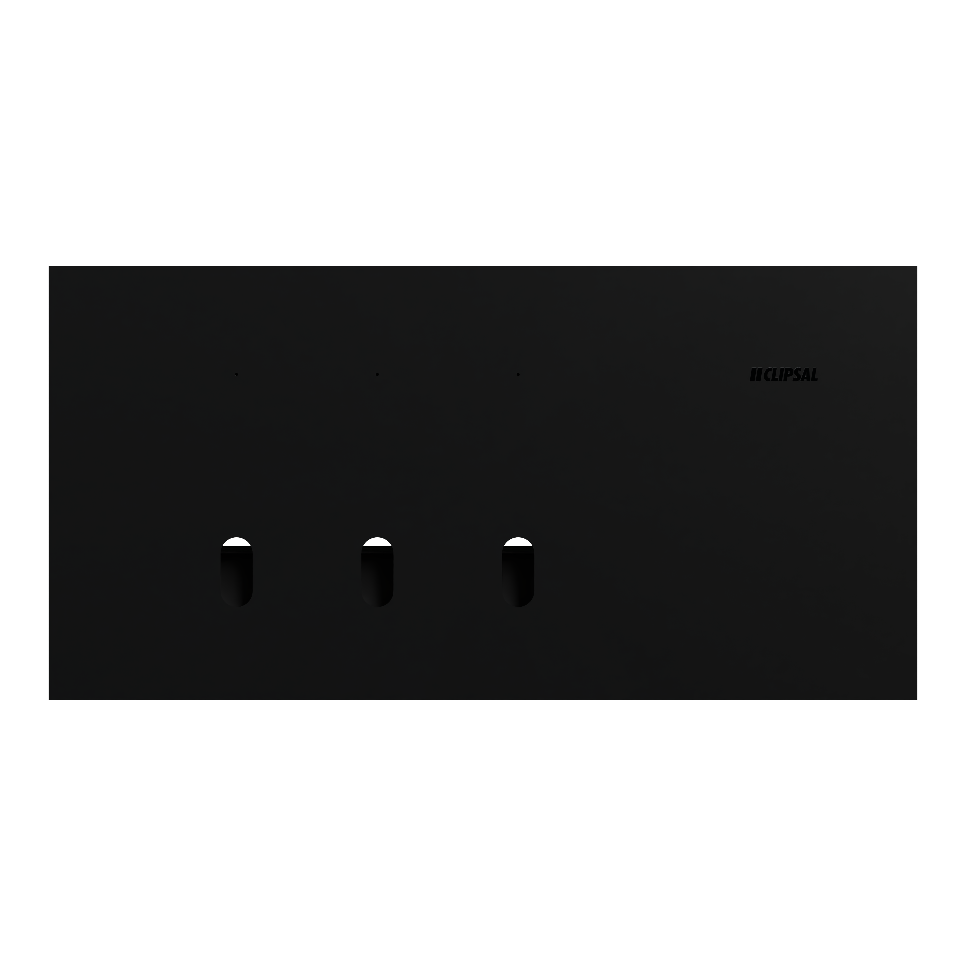 Clipsal Grid plate with cover frame, Solis T Series, for switch, horizontal, 3 gangs