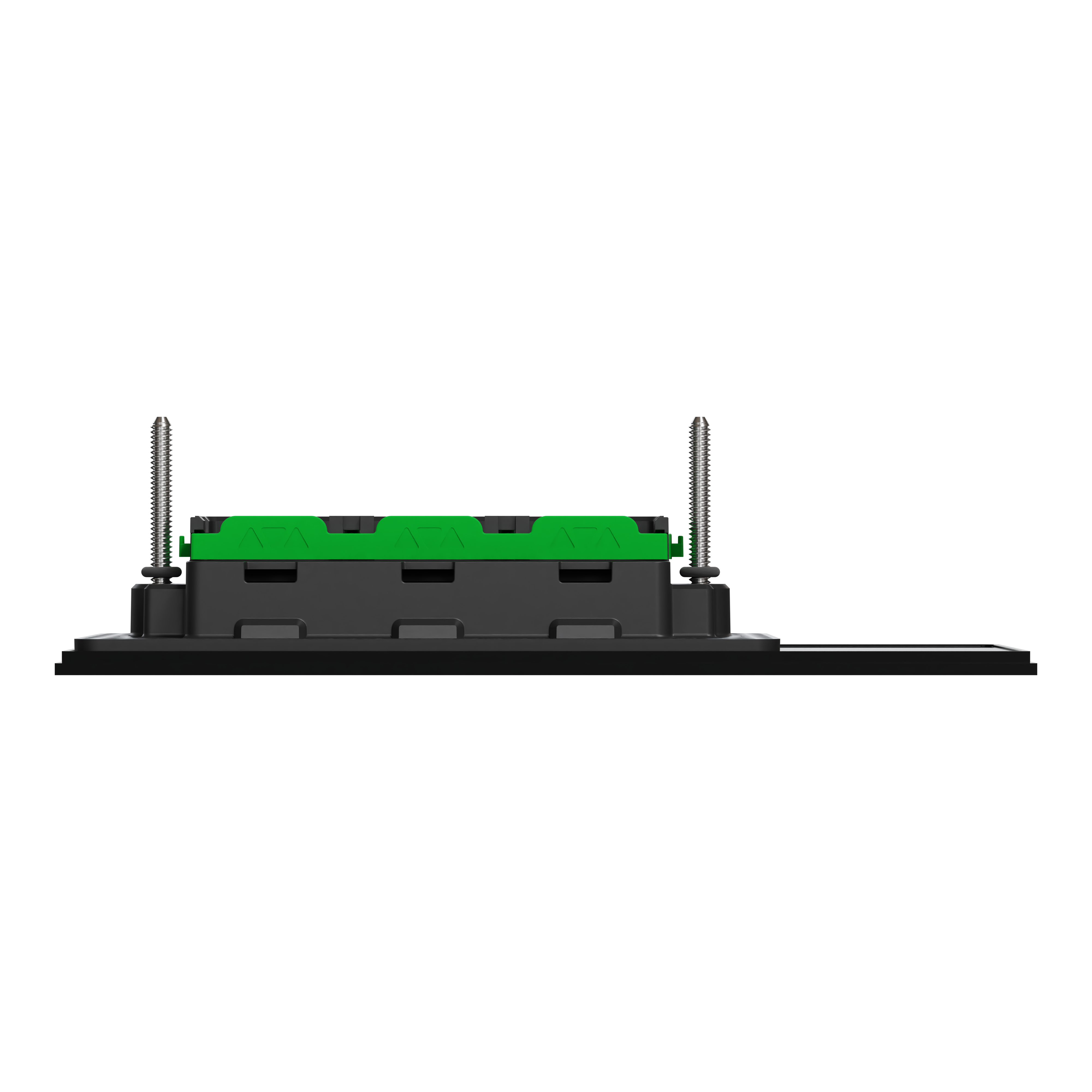 Clipsal Grid plate with cover frame, Solis T Series, for switch, horizontal, 3 gangs