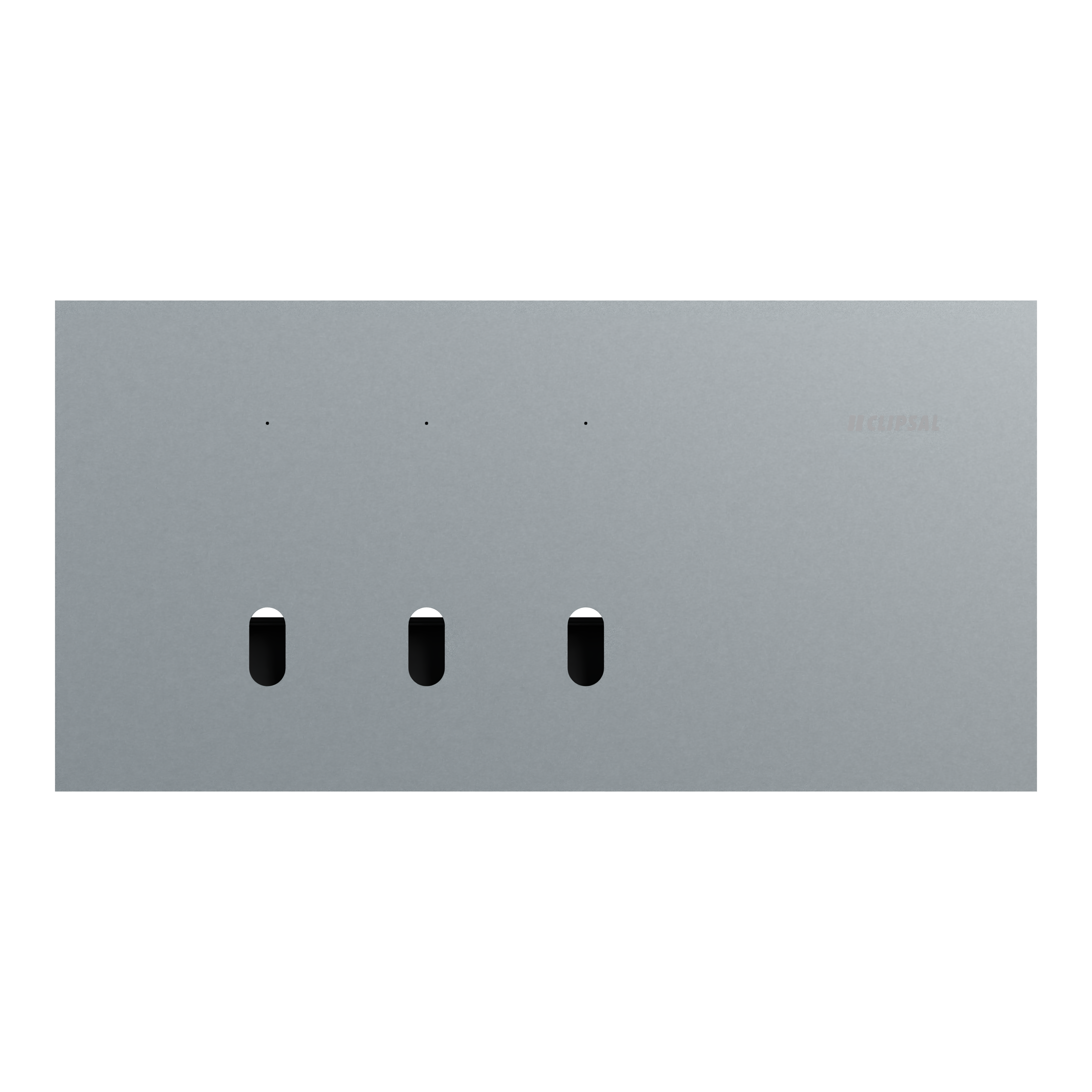 Clipsal Grid plate with cover frame, Solis T Series, for switch, horizontal, 3 gangs
