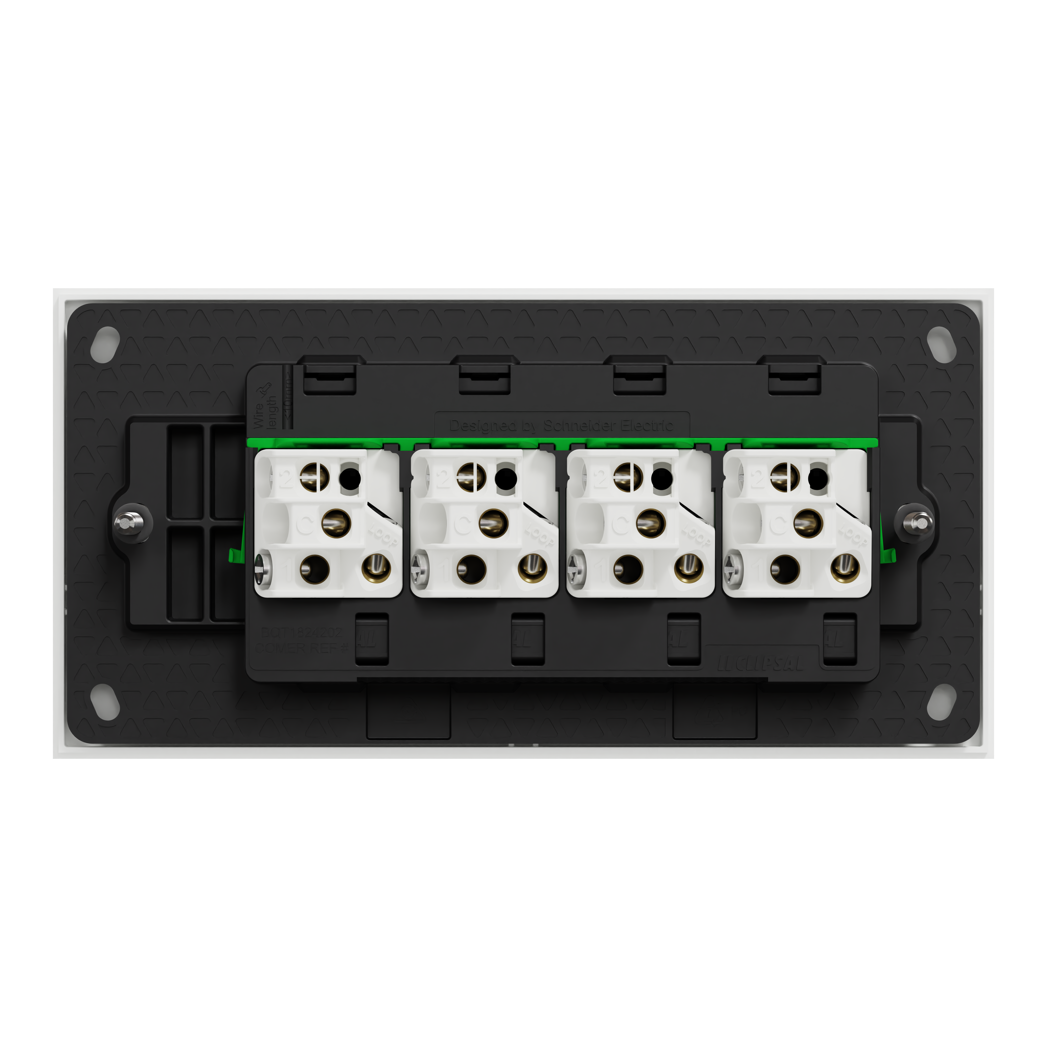 Clipsal Switch, Solis, 4 gangs, horizontal, 16AX/20A