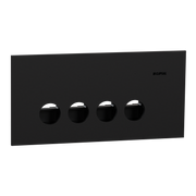 Clipsal Grid plate with cover frame, Solis, for switch, horizontal, 4 gangs