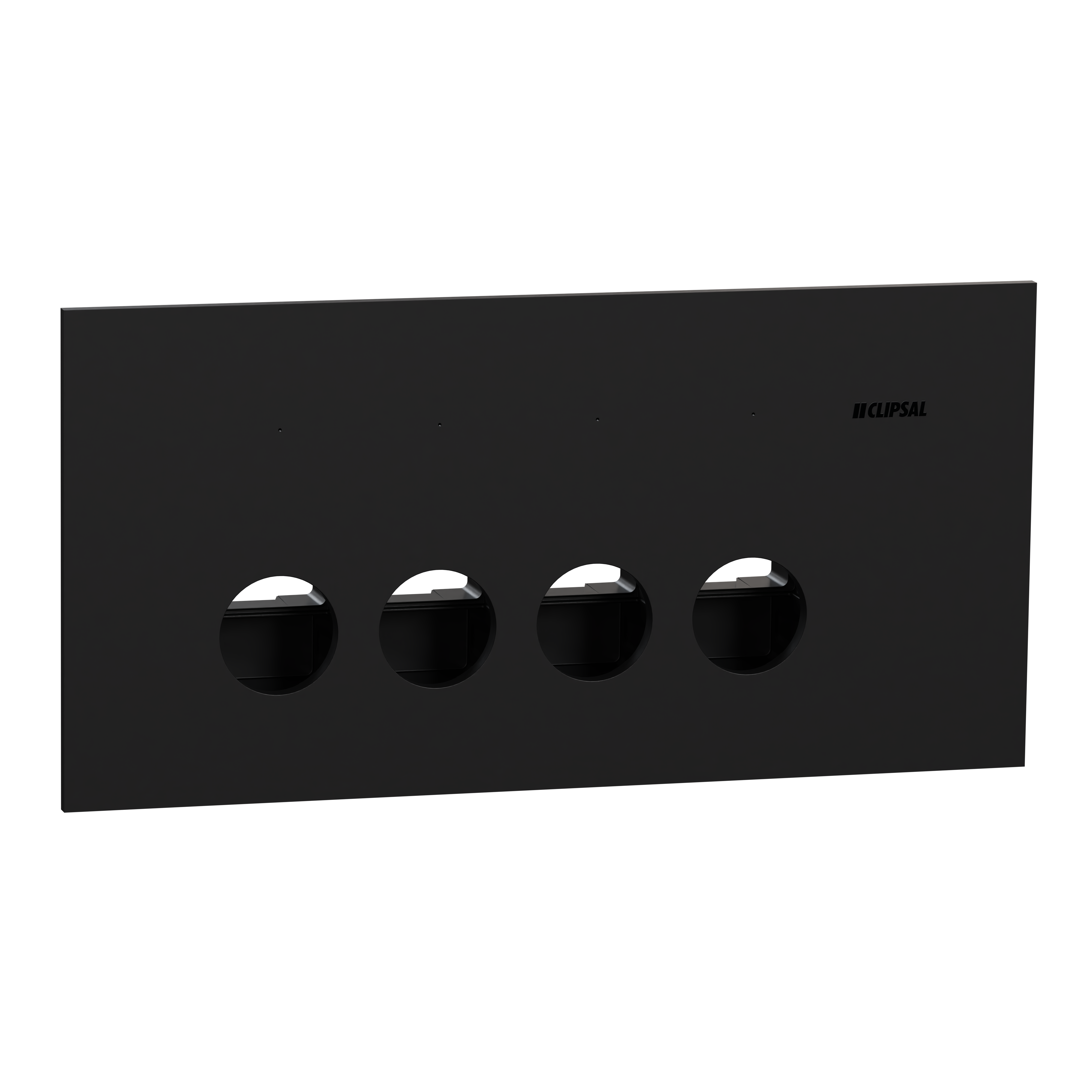 Clipsal Grid plate with cover frame, Solis, for switch, horizontal, 4 gangs