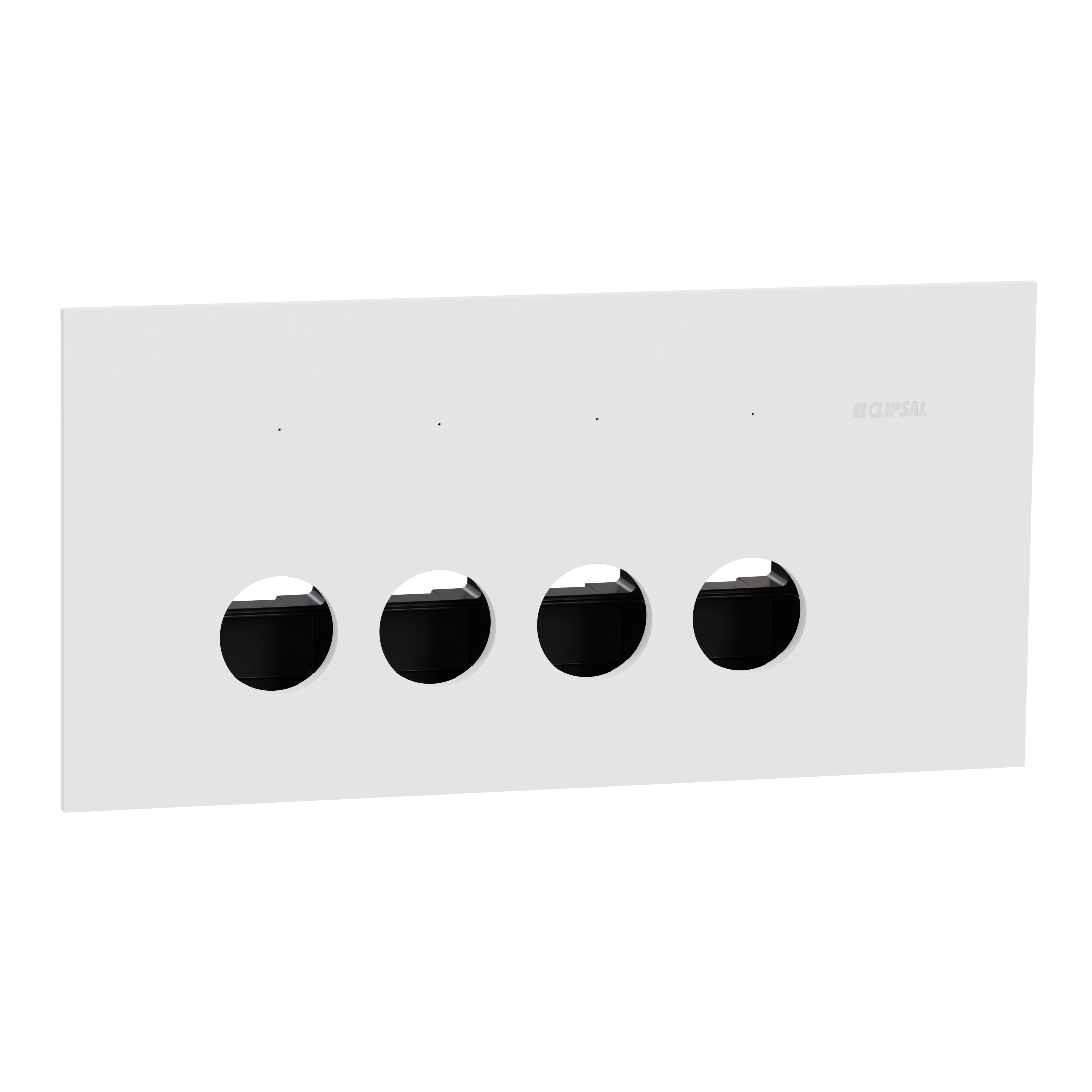 Clipsal Grid plate with cover frame, Solis, for switch, horizontal, 4 gangs
