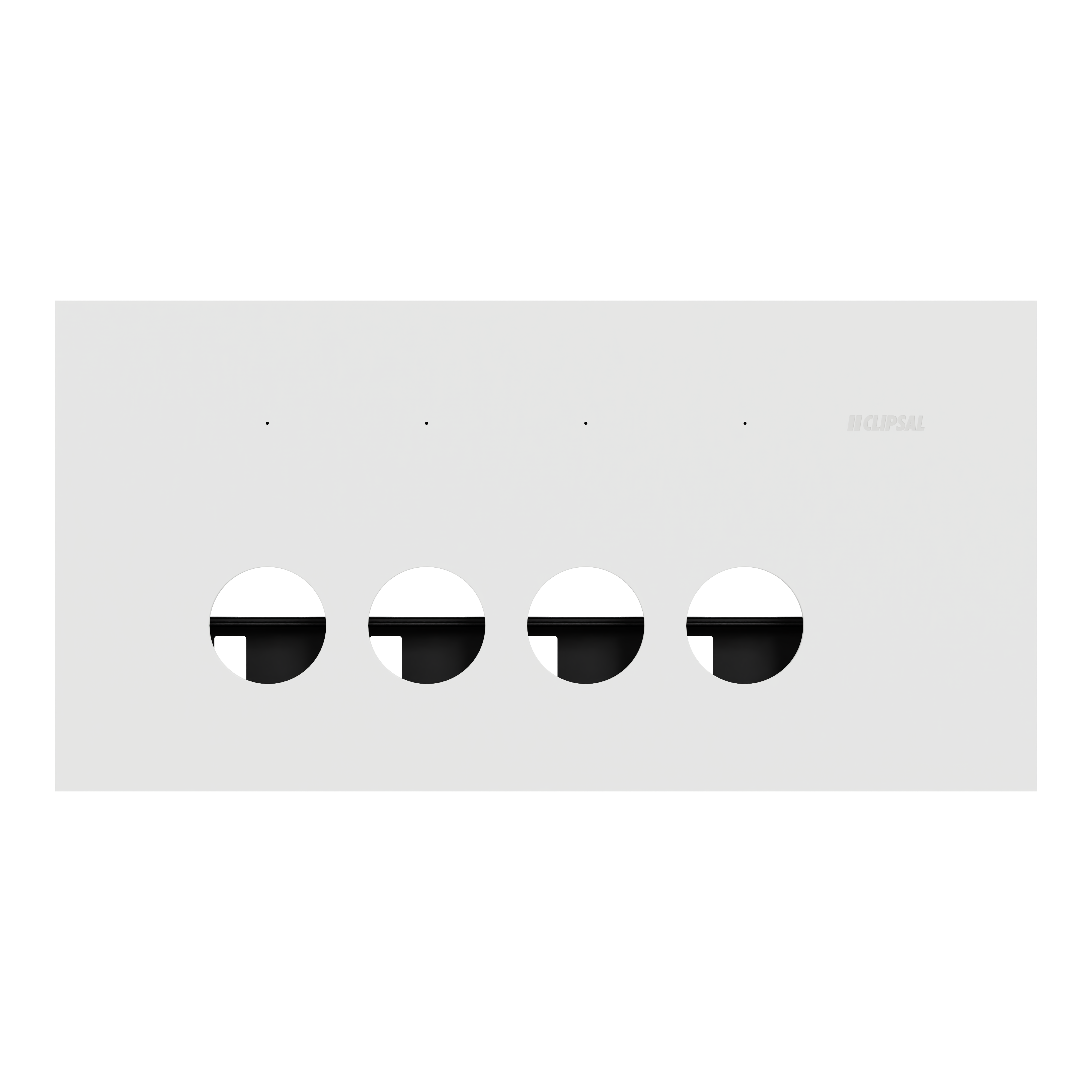 Clipsal Grid plate with cover frame, Solis, for switch, horizontal, 4 gangs