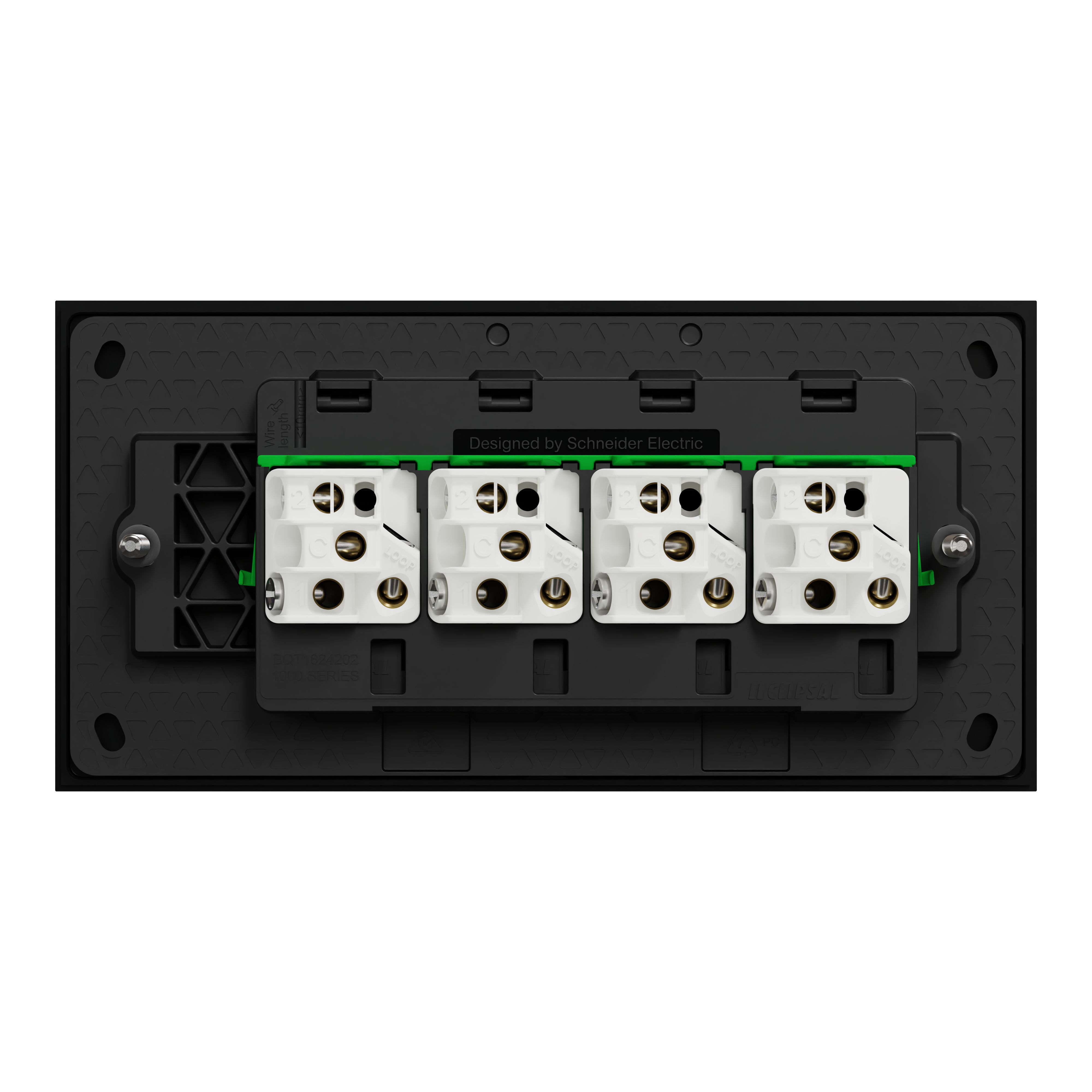 Clipsal Switch, Solis T Series, 4 gangs, horizontal, 16AX/20A