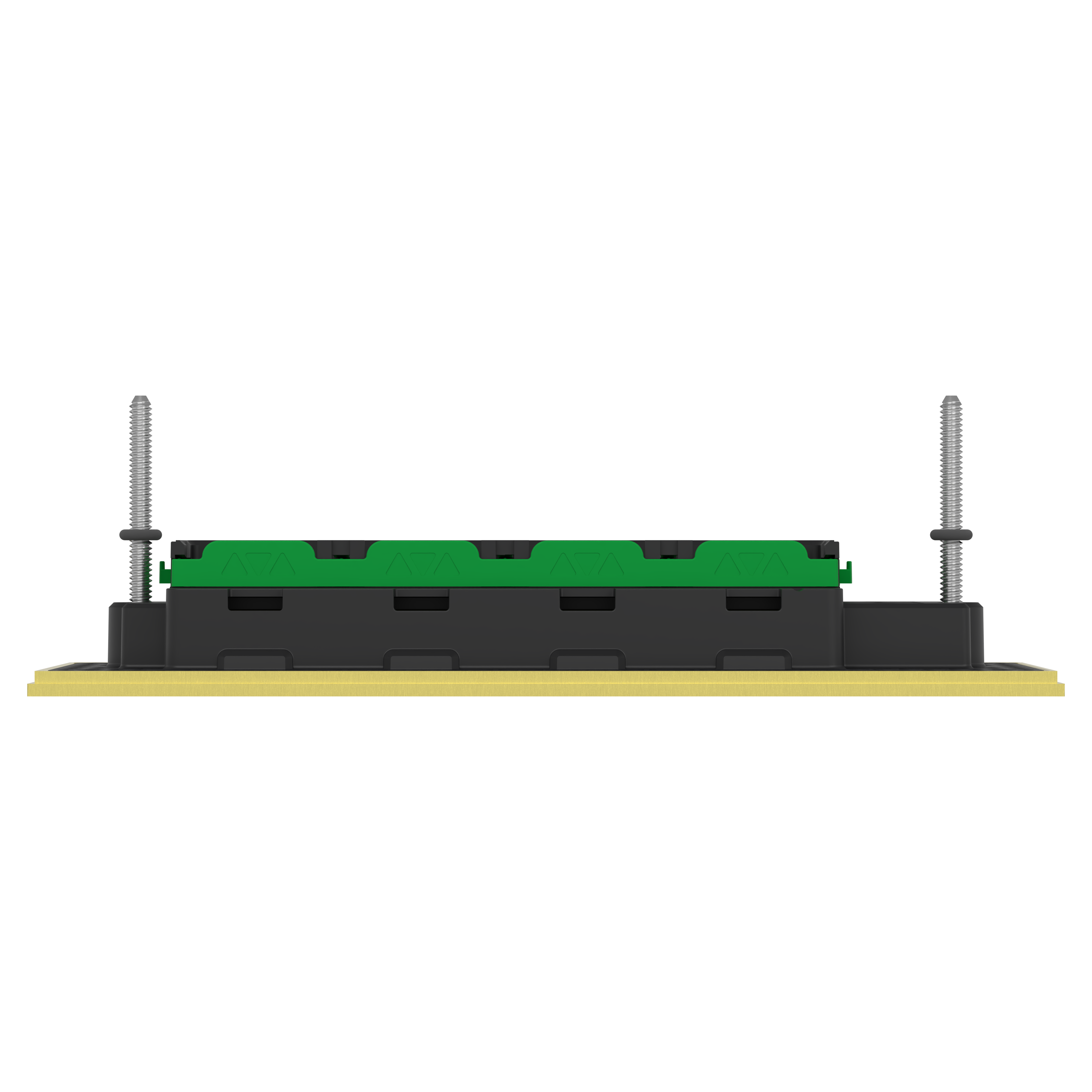 Clipsal Grid plate with cover frame, Solis T Series, for switch, horizontal, 4 gangs