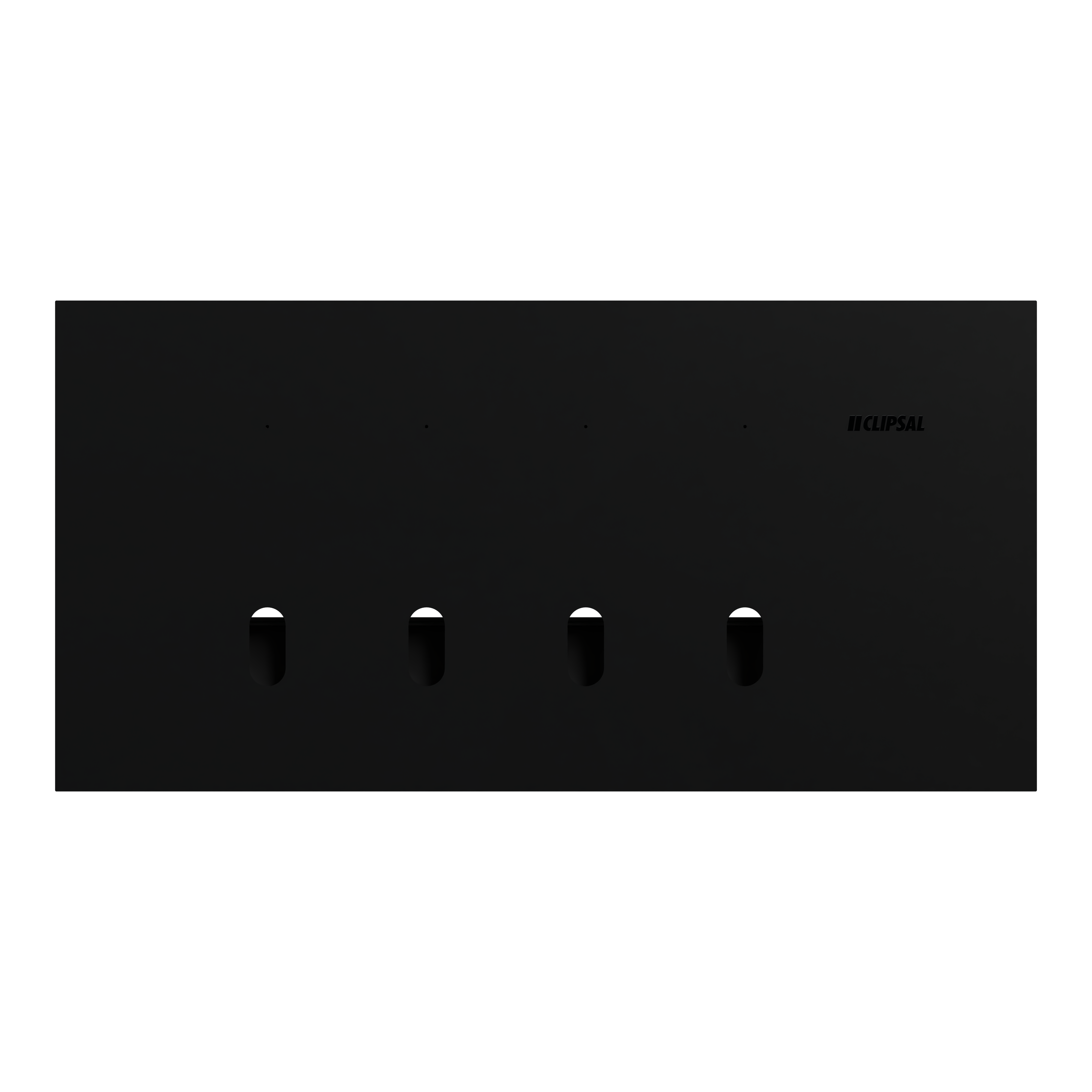 Clipsal Grid plate with cover frame, Solis T Series, for switch, horizontal, 4 gangs