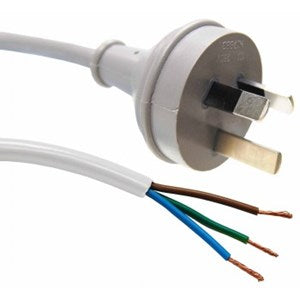 Dynamix 10Amp 3Pin Plug to Bare End 2Metres