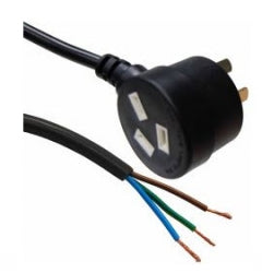 Dynamix 10Amp 3Pin Tapon Plug to Bare End 3metres