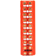 PDL Track Screw Connector Strip 10-Way 60 Degrees 500V 32Amp - Orange