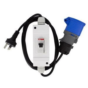 Elmark Caravan Supply Adaptor to Domestic 3Pin Socket 1.2mtr