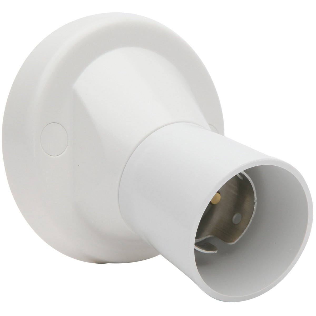 PDL Angled Batten Lampholder; 230/240VAC, 150W, Bayonet Base, White