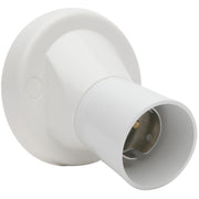 PDL Angled Batten Lampholder; 230/240VAC, 150W, Bayonet Base, White