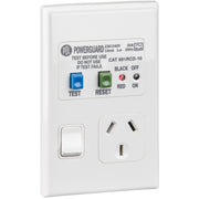PDL Socket Outlet 600 Series - Single switched - Assembled - Vertical - 10mA RCD protection - 240 V - 10 A - White
