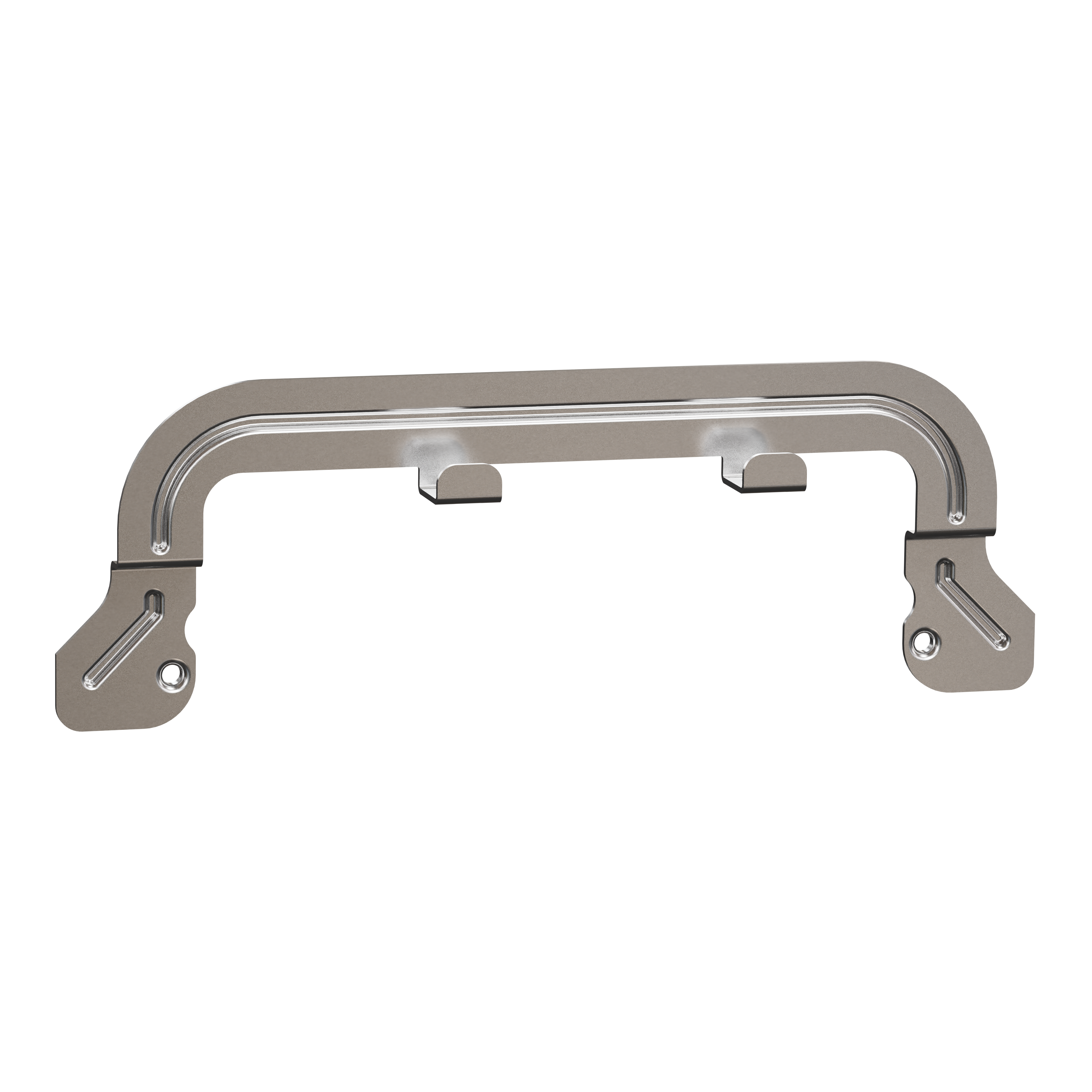 Clipsal Clip mounting, Solis, 120mm mounting centers, silver metallic