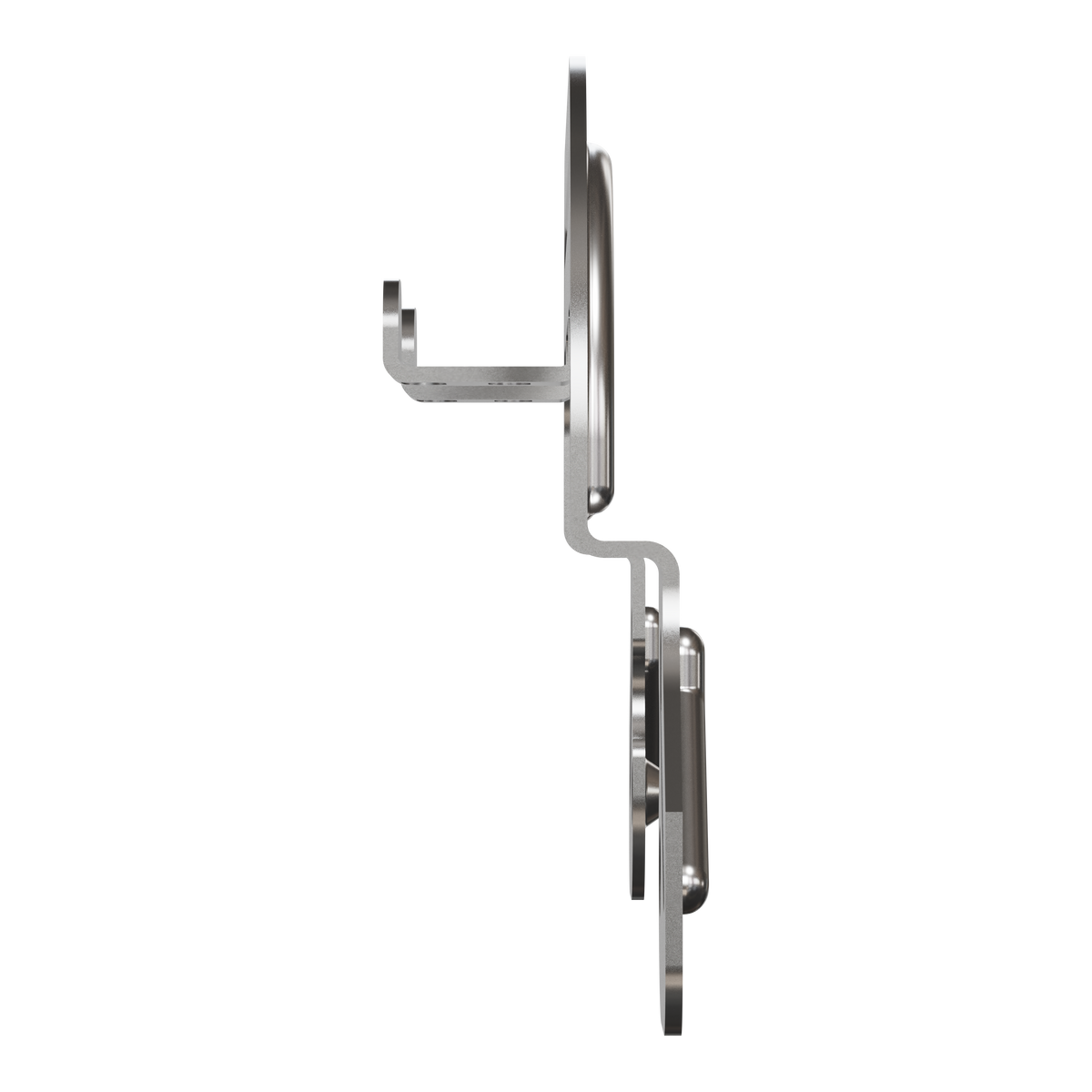 Clipsal Clip mounting, Solis, 120mm mounting centers, silver metallic
