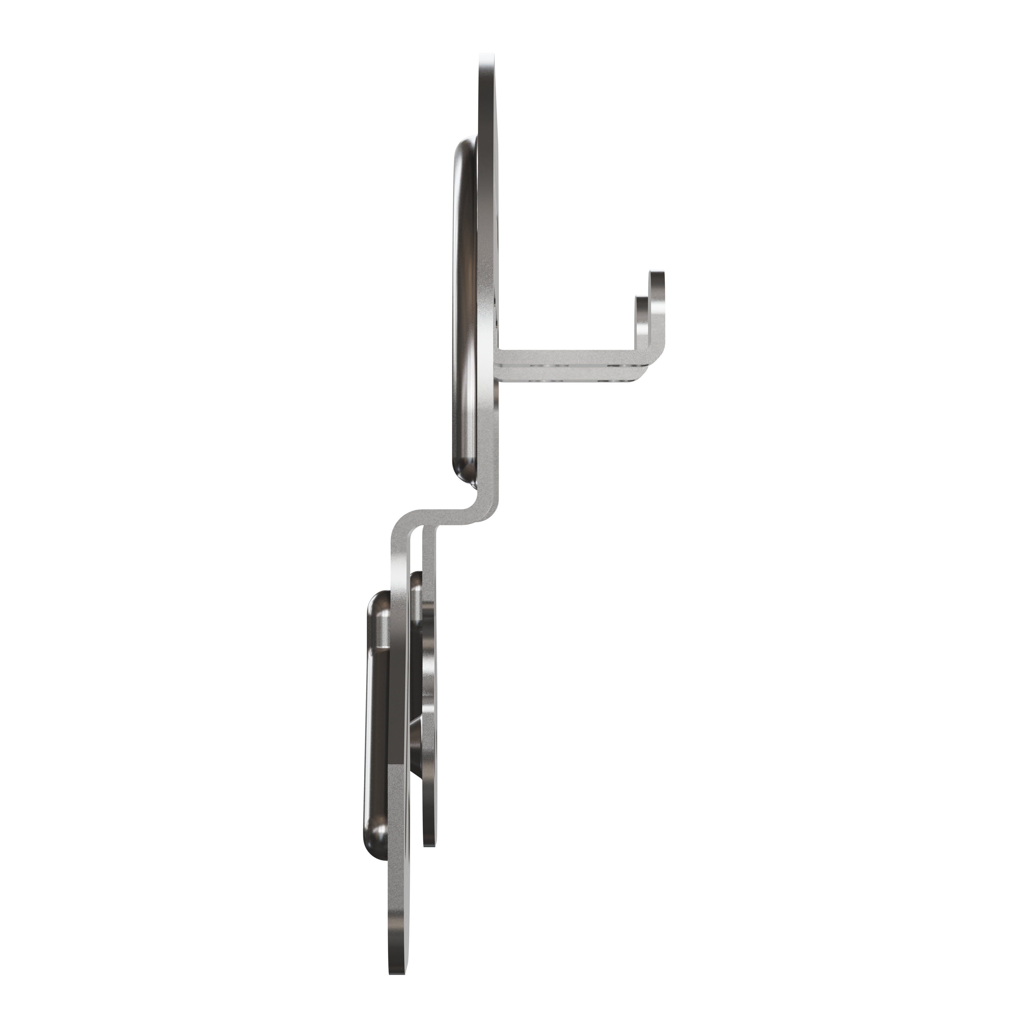 Clipsal Clip mounting, Solis, 120mm mounting centers, silver metallic